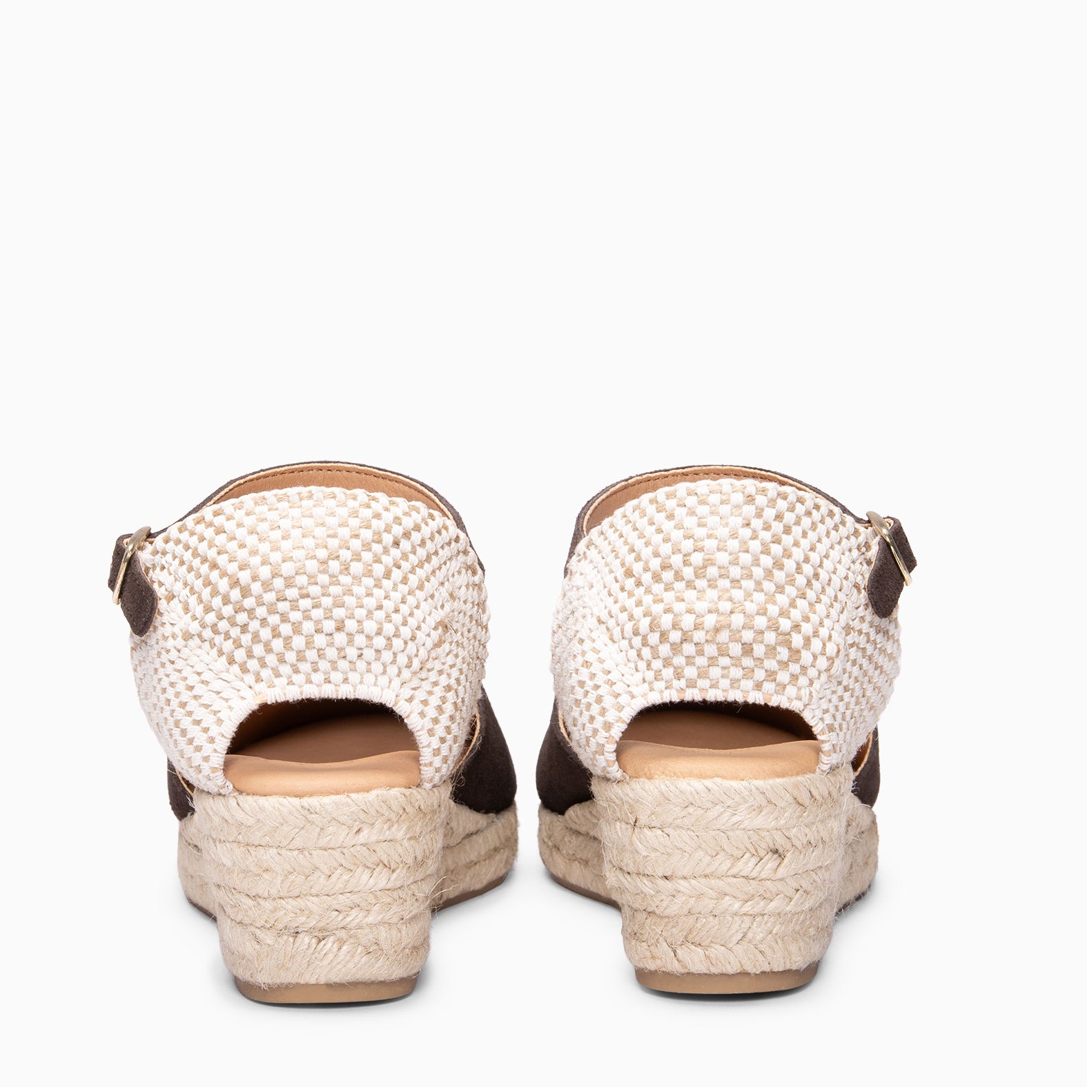 ICA - Espadrilles à petit talon MARRON