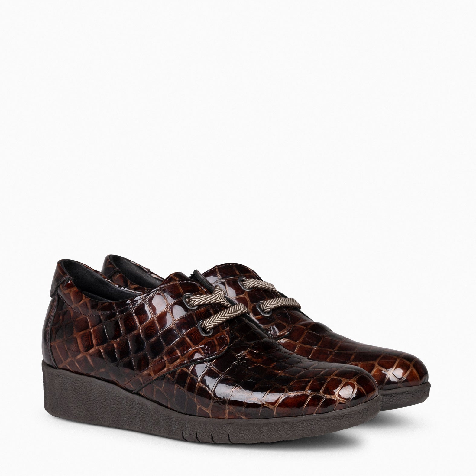 BLUCHER COCO - Mocasín cordones elásticos MARRÓN