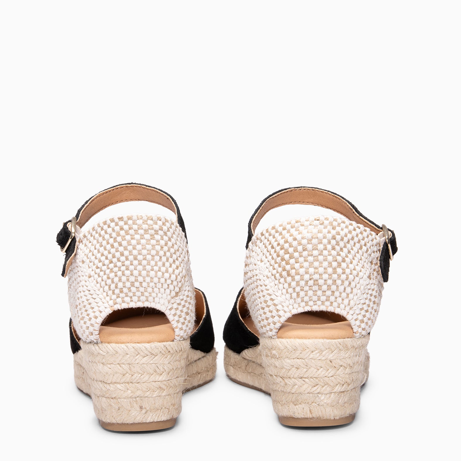 ICA - Espadrilles à petit talon NOIR