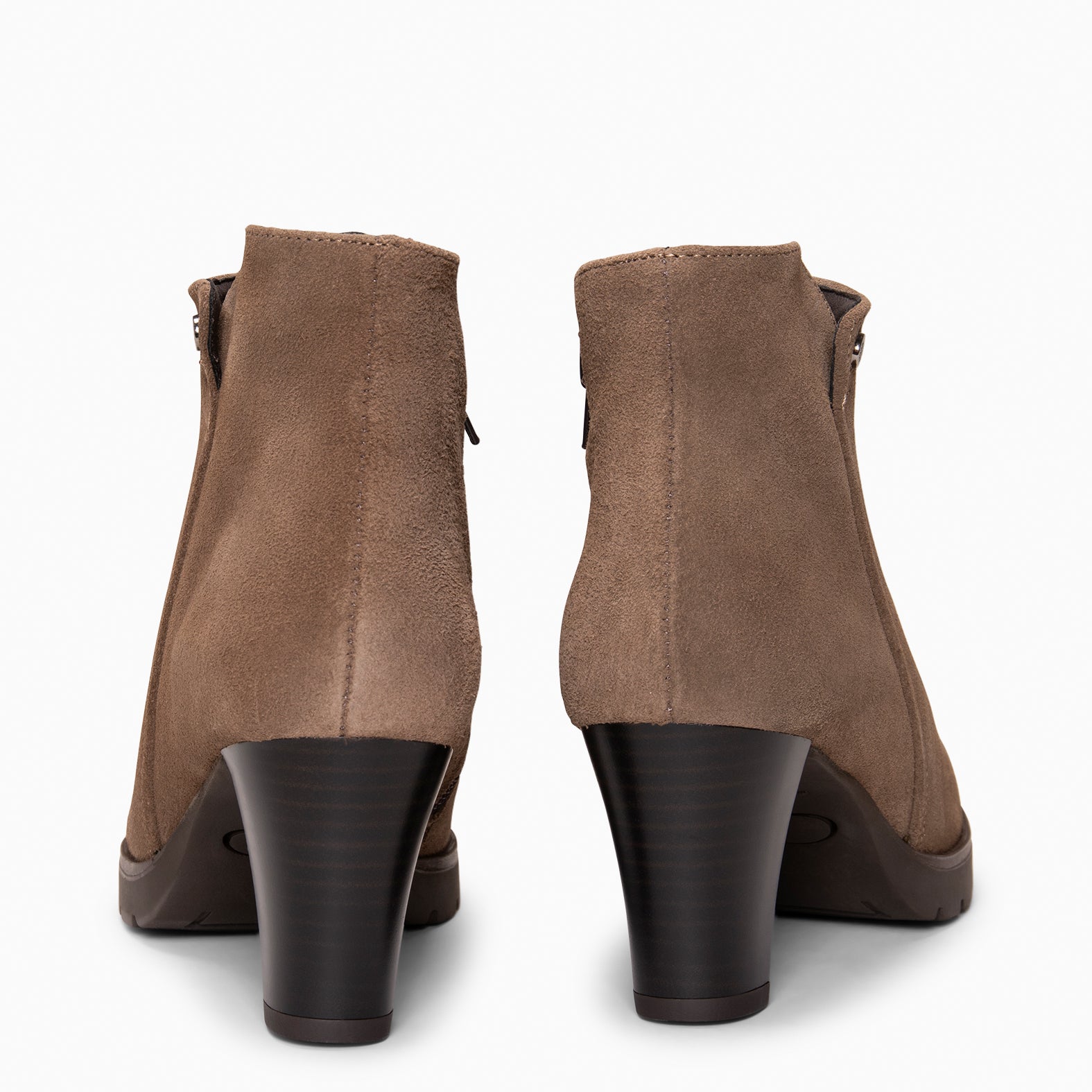 PRAGA - Botines TAUPE con tacón