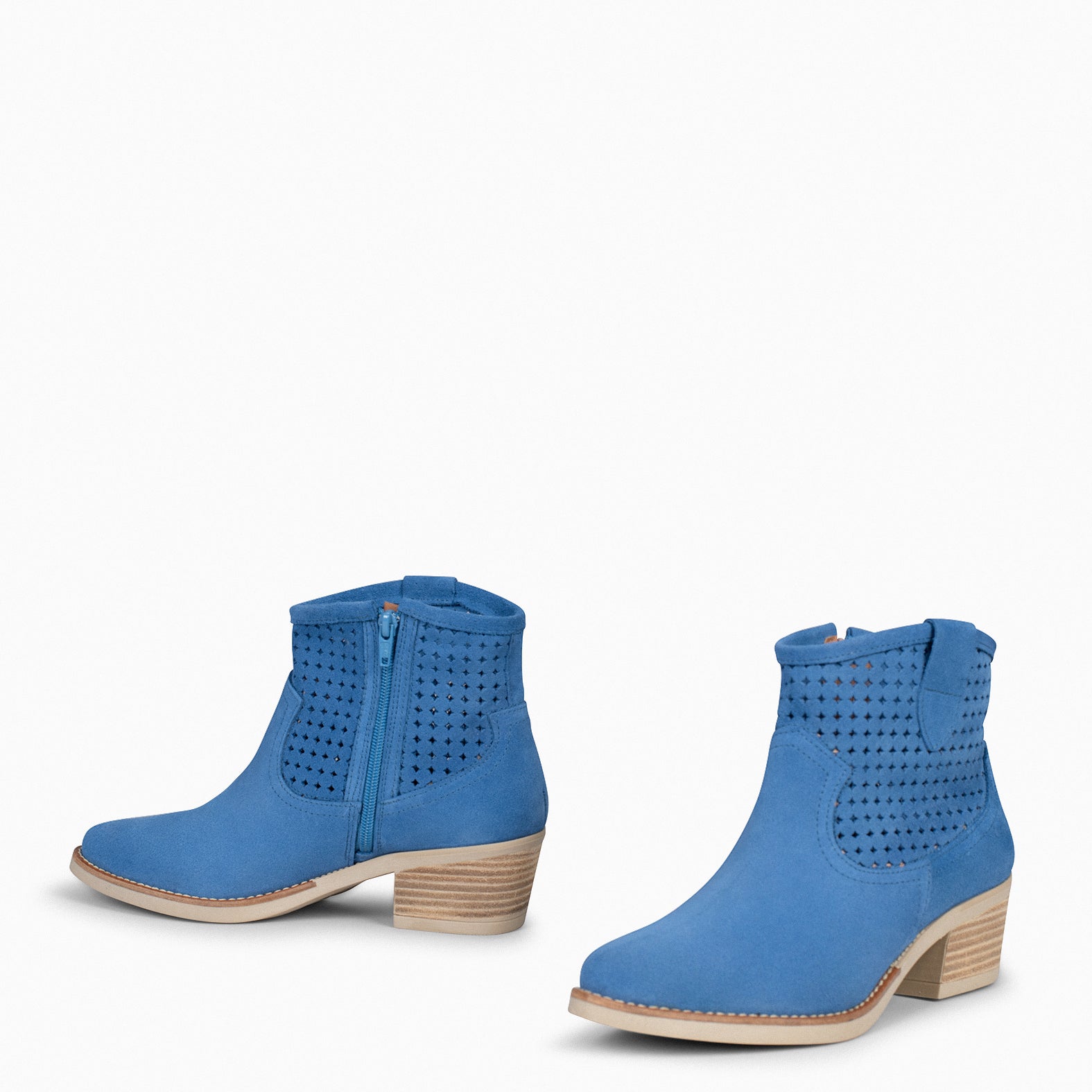 HOUSTON – Bottines cowboy à talon BLEU