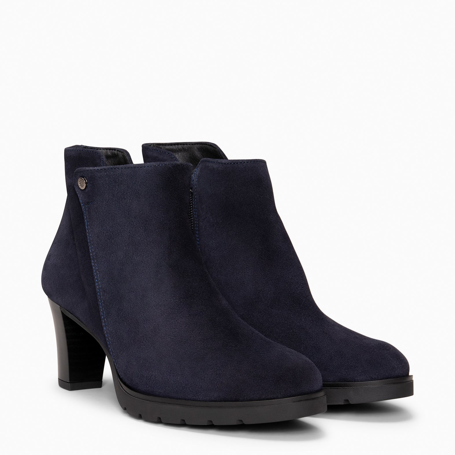 PRAGA - Bottines à talon élégantes BLEU MARINE