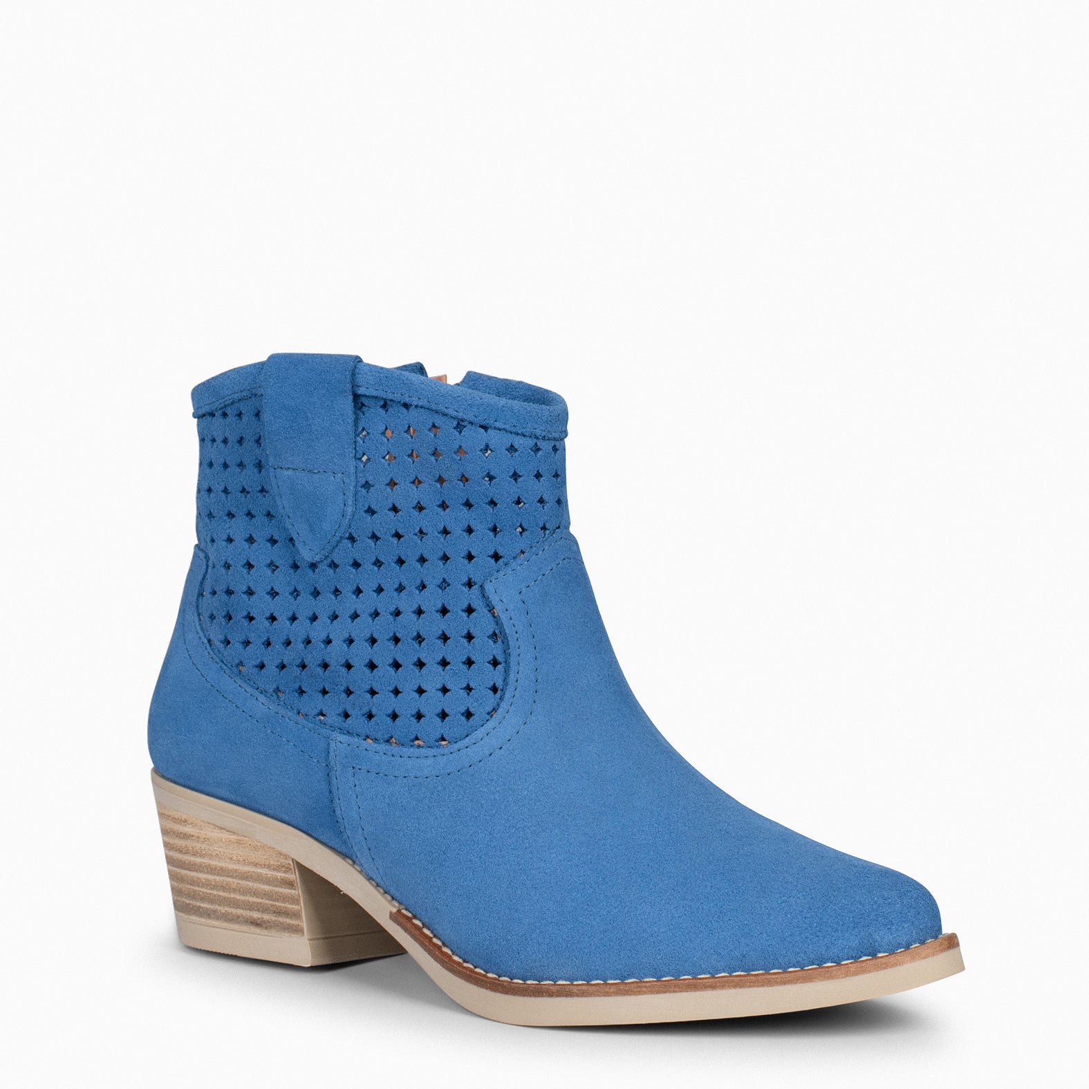 HOUSTON – Bottines cowboy à talon BLEU