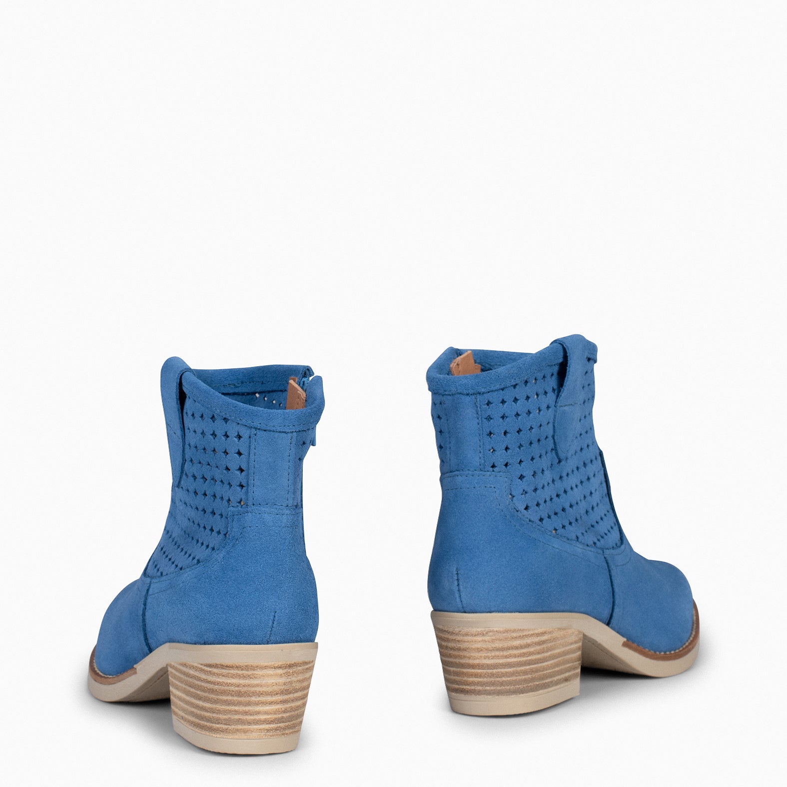 HOUSTON – Bottines cowboy à talon BLEU