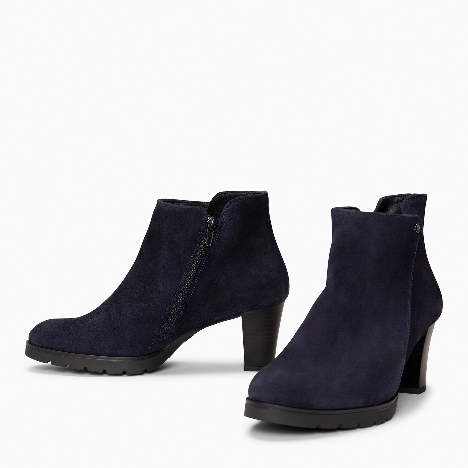 PRAGA - Bottines à talon élégantes BLEU MARINE