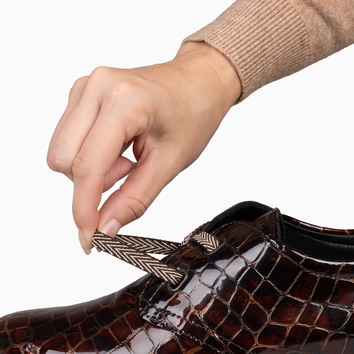 BLUCHER COCO - Mocasín cordones elásticos MARRÓN