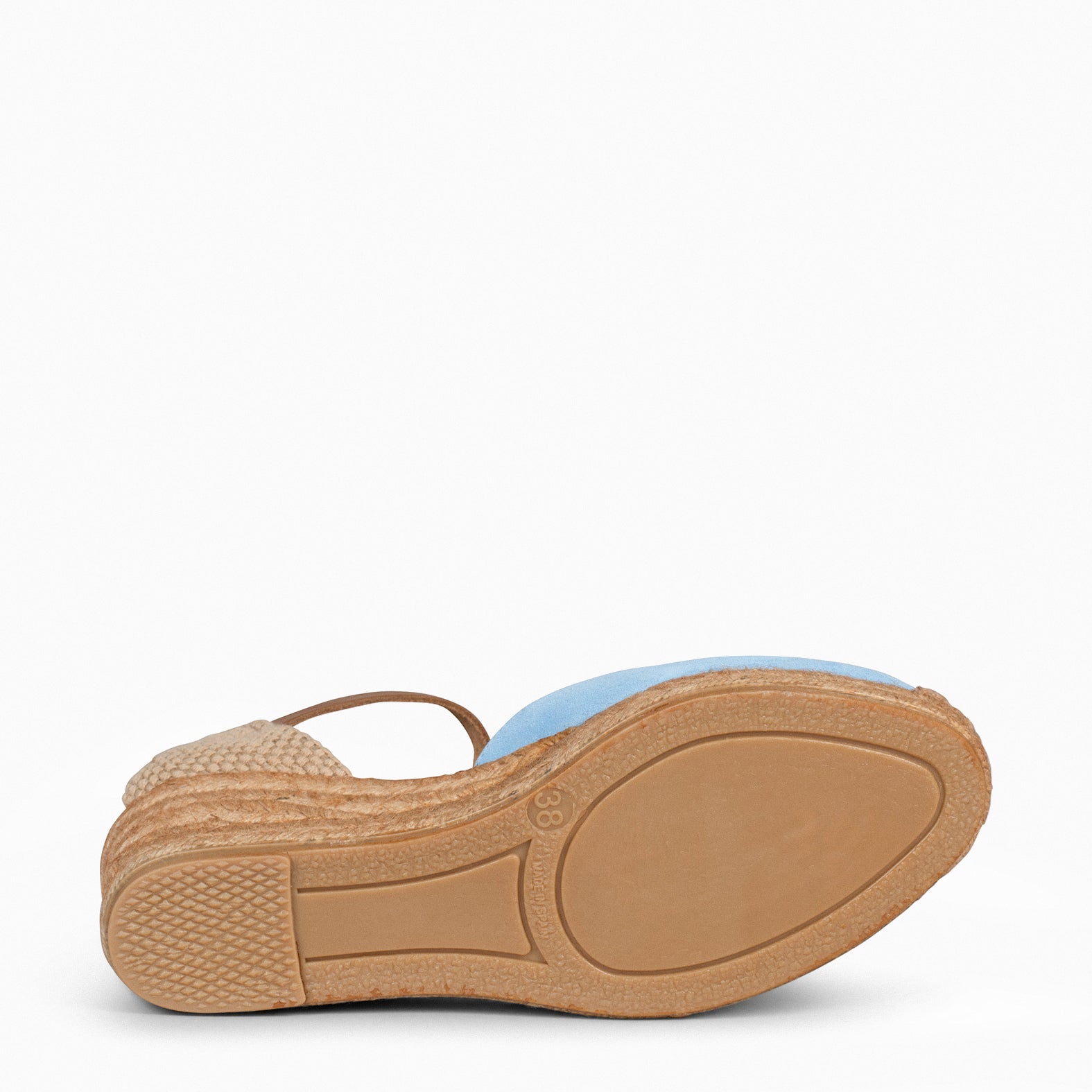 ALTEA – Espadrilles à talon compensé BLEU CIEL