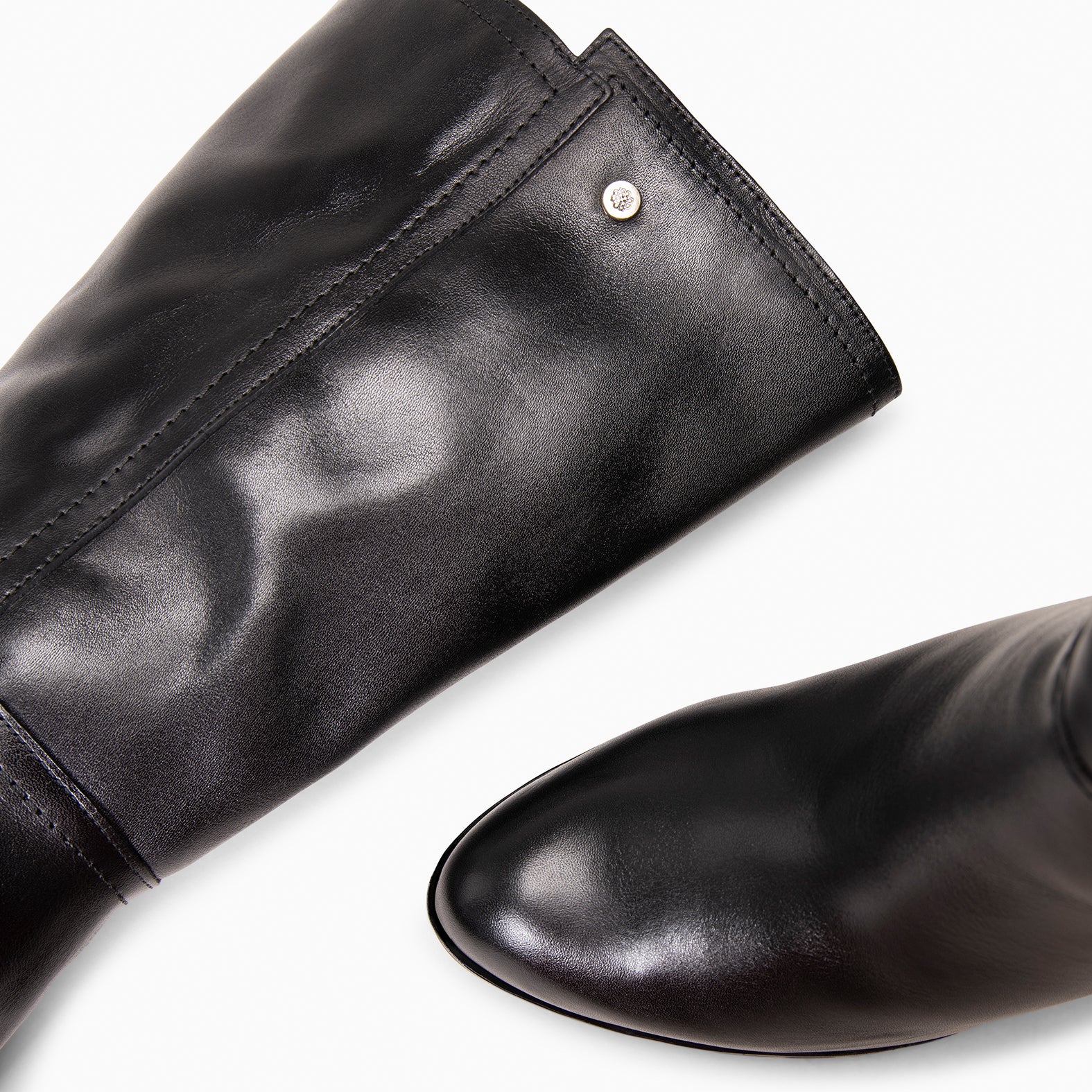 ARIANA XL - Botas de tacón y plataforma altas de piel NEGRO