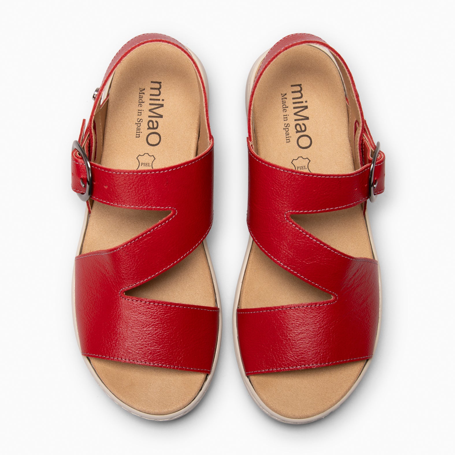 NATURA - Sandales à semelle amovible ROUGE