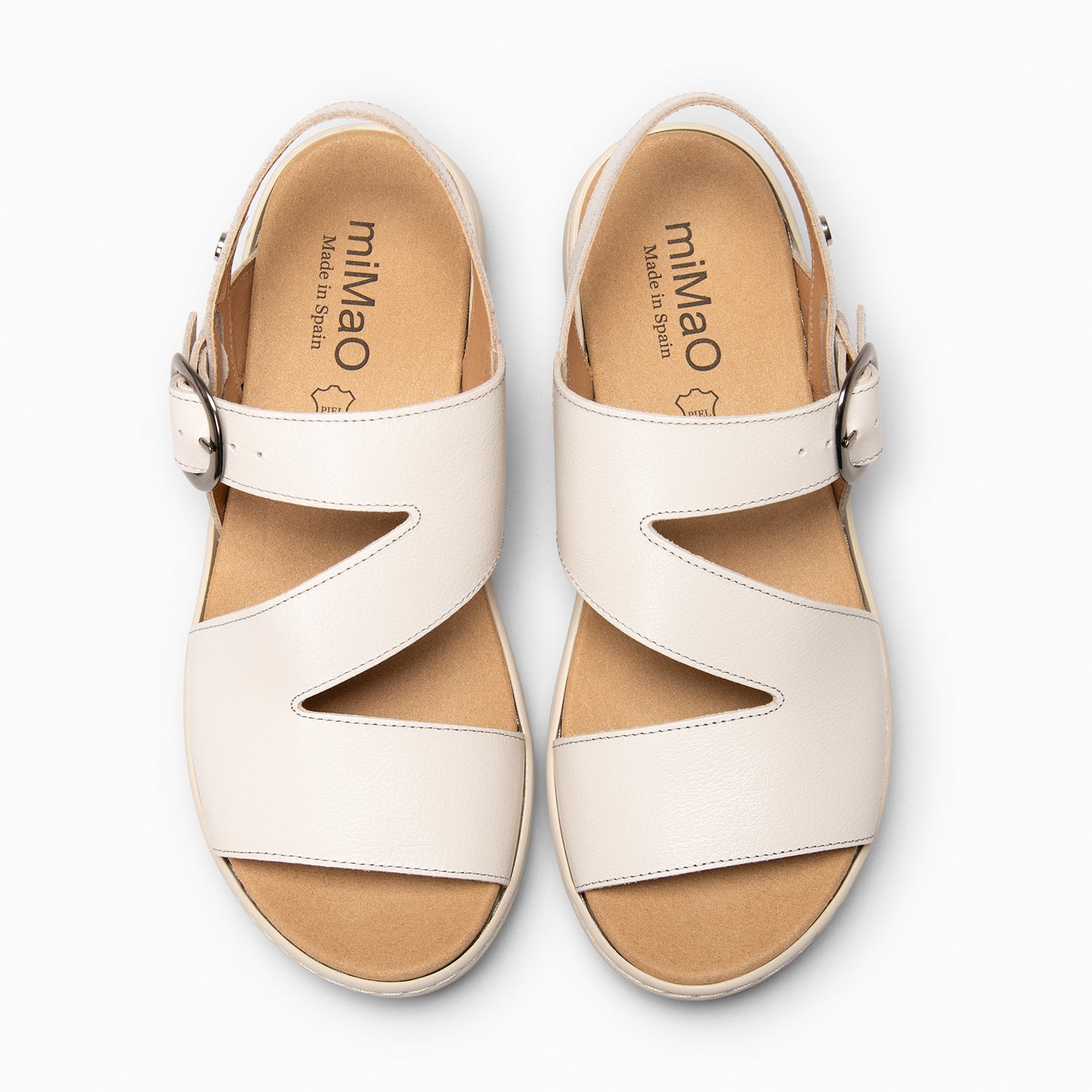 NATURA - Sandales à semelle amovible BLANC