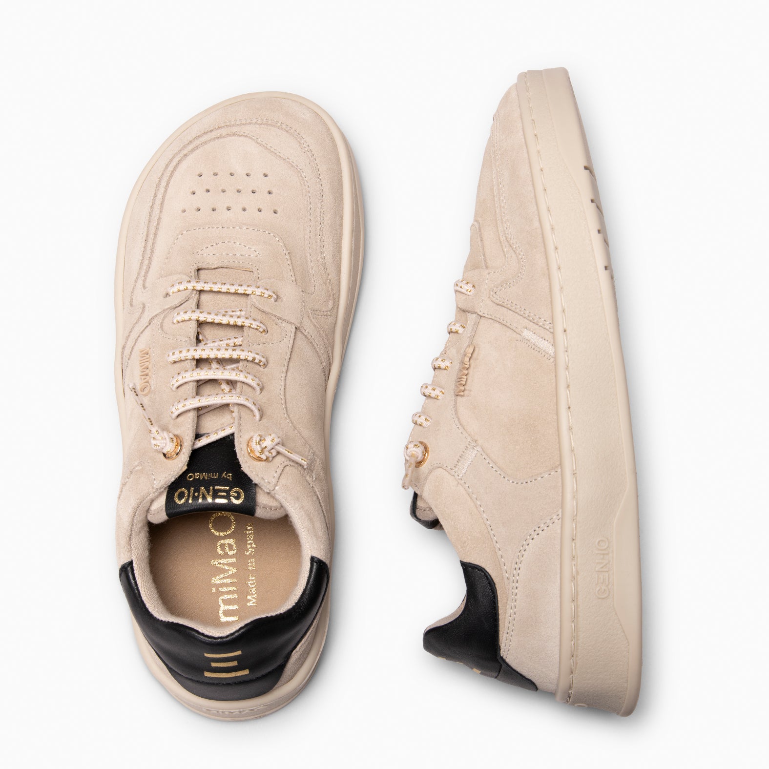 GENIUS - BLACK and BEIGE Baresoft sneaker