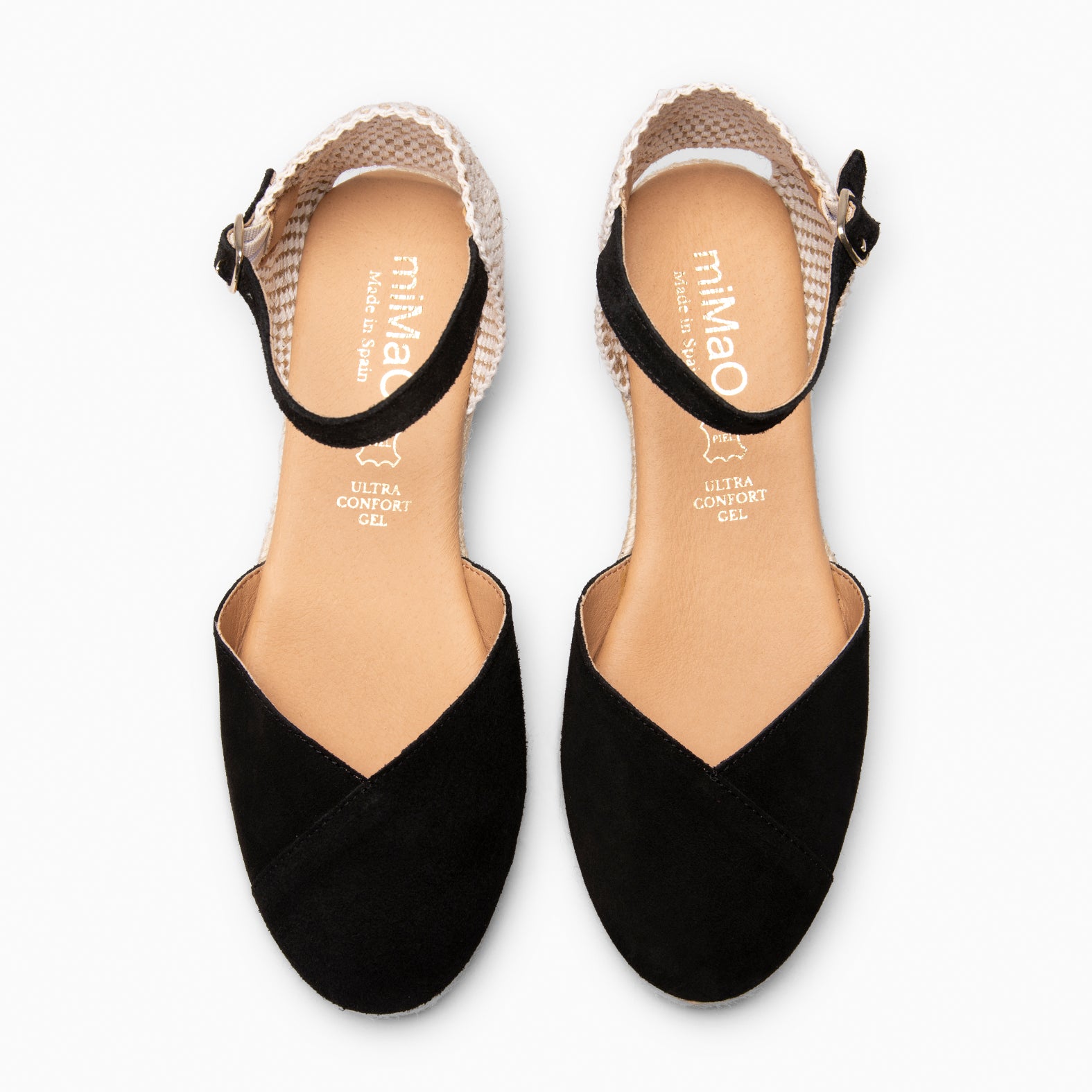 ICA - Espadrilles à petit talon NOIR