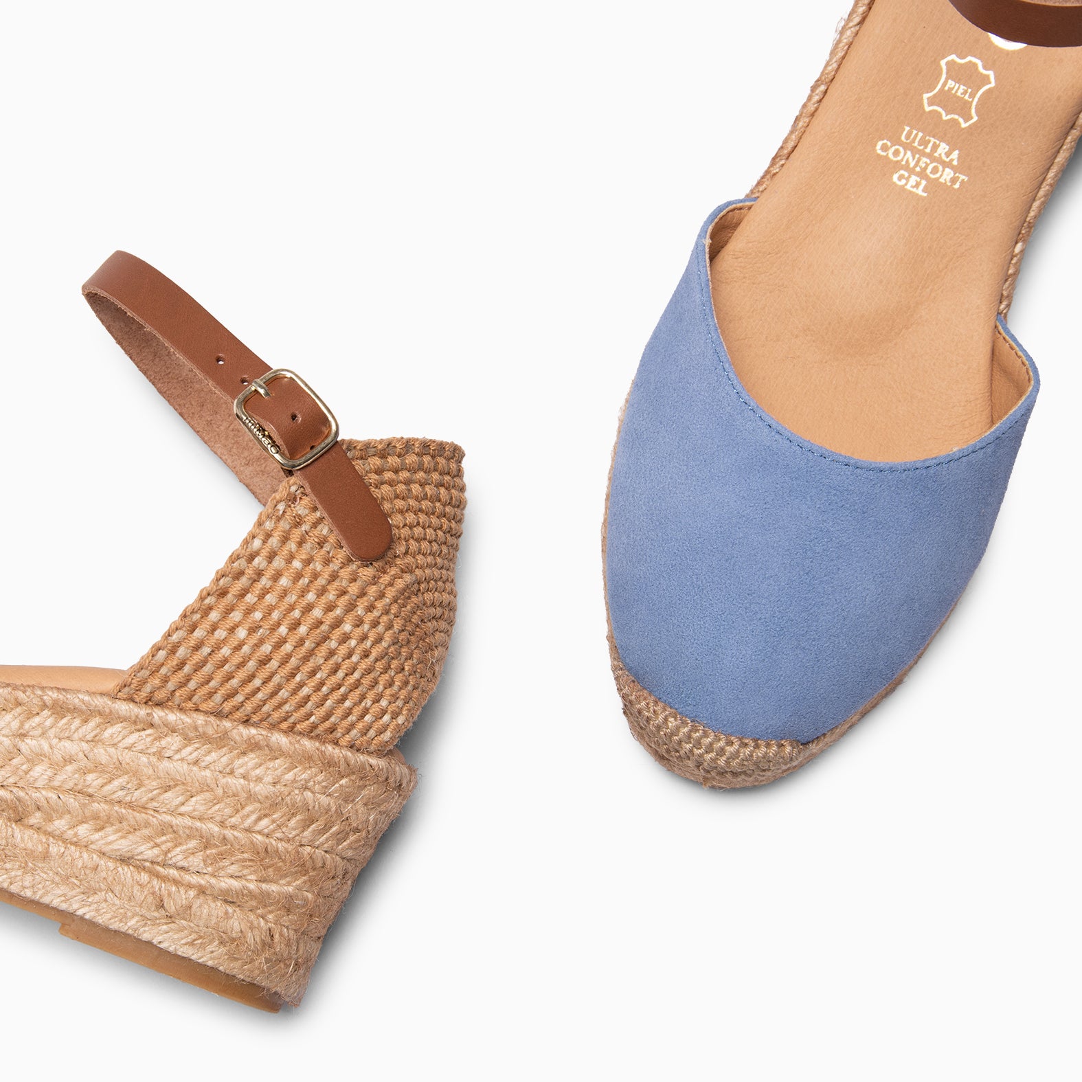 ALTEA - Espadrilles à talon compensé BLEU