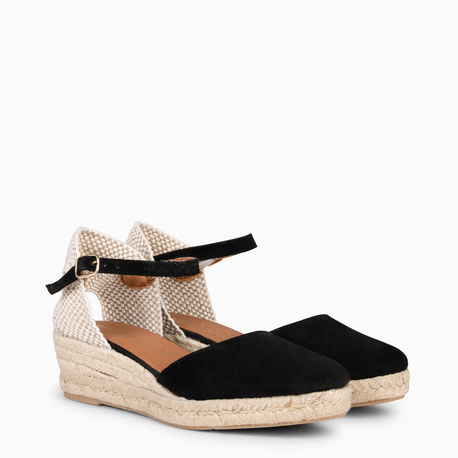 FORNELLS - BLACK WEDGE ESPADRILLES