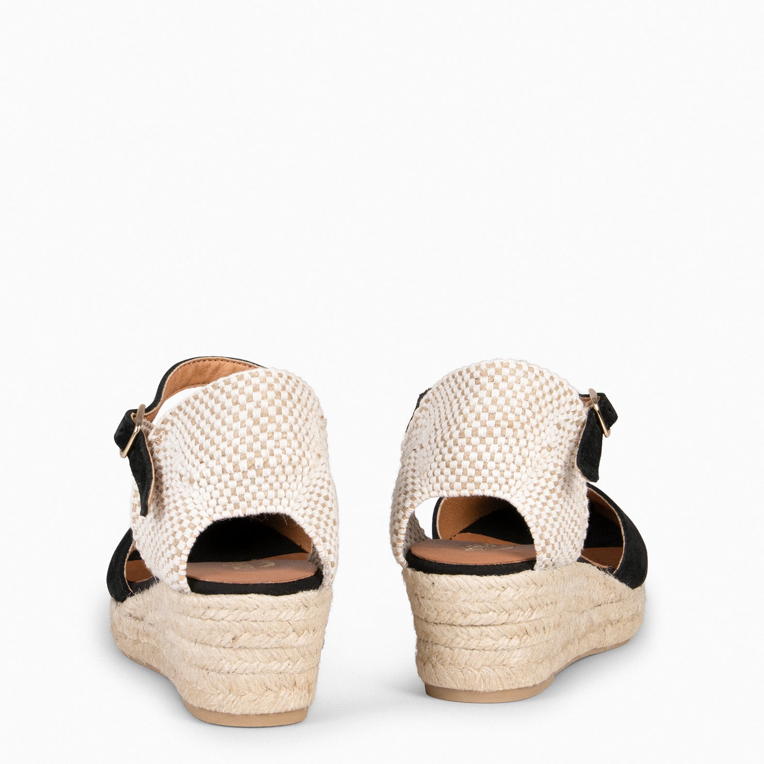 FORNELLS - BLACK WEDGE ESPADRILLES