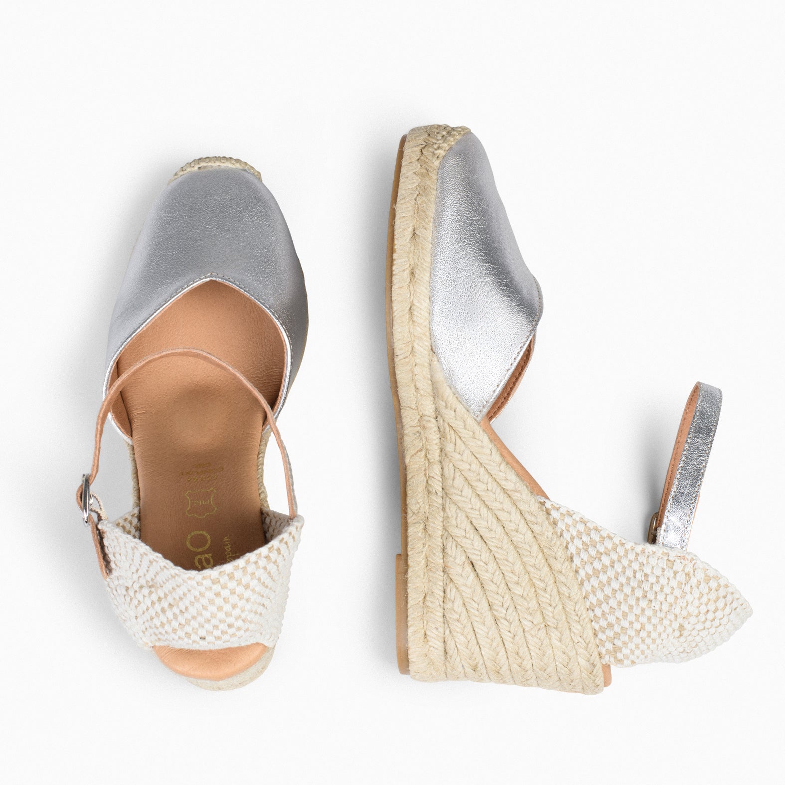 NERJA - SILVER WEDGE ESPADRILLE
