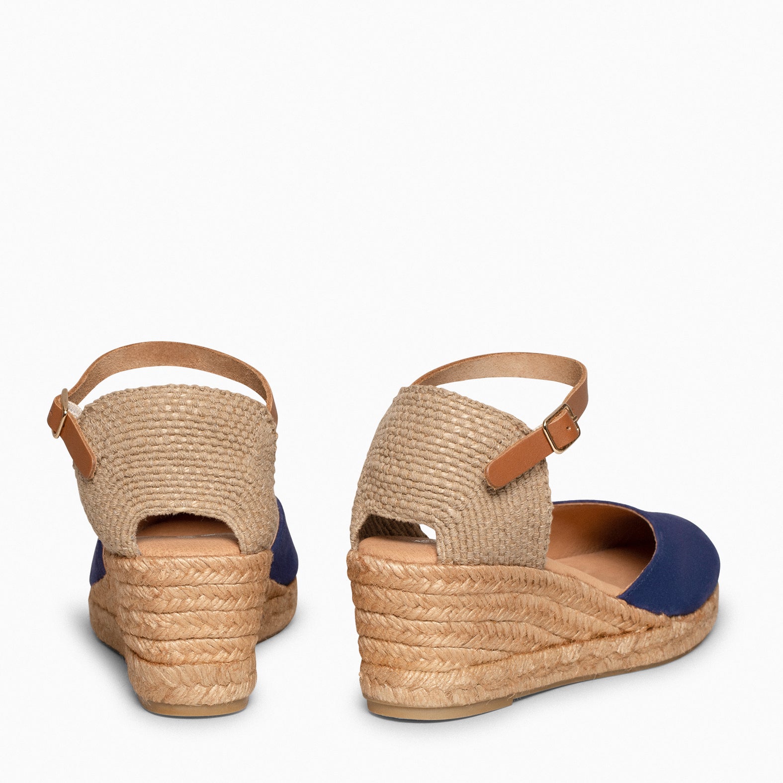 ALTEA – Espadrilles à talon compensé BLEU MARINE