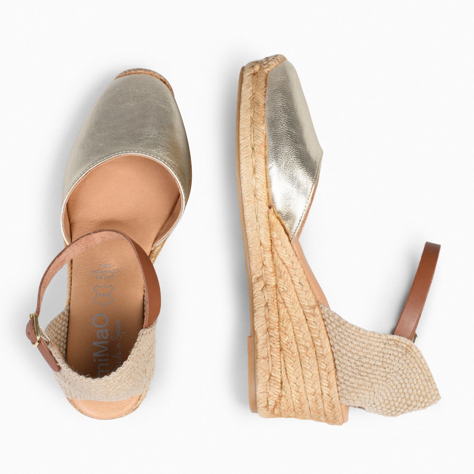 ALTEA - Cuñas de esparto bajas PLATINO - miMaO ®