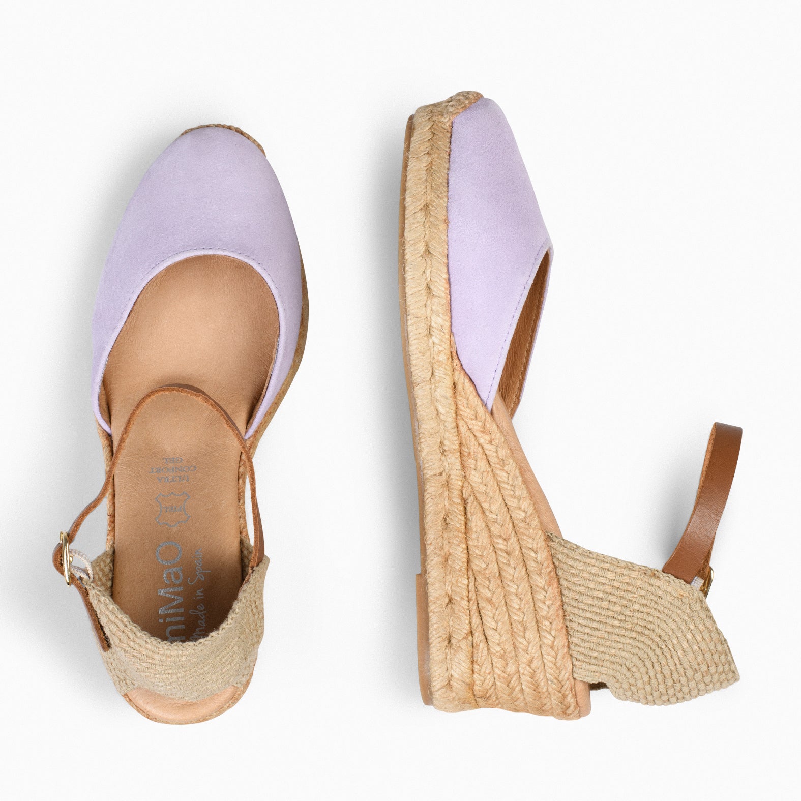 ALTEA – Espadrilles à talon compensé MAUVE