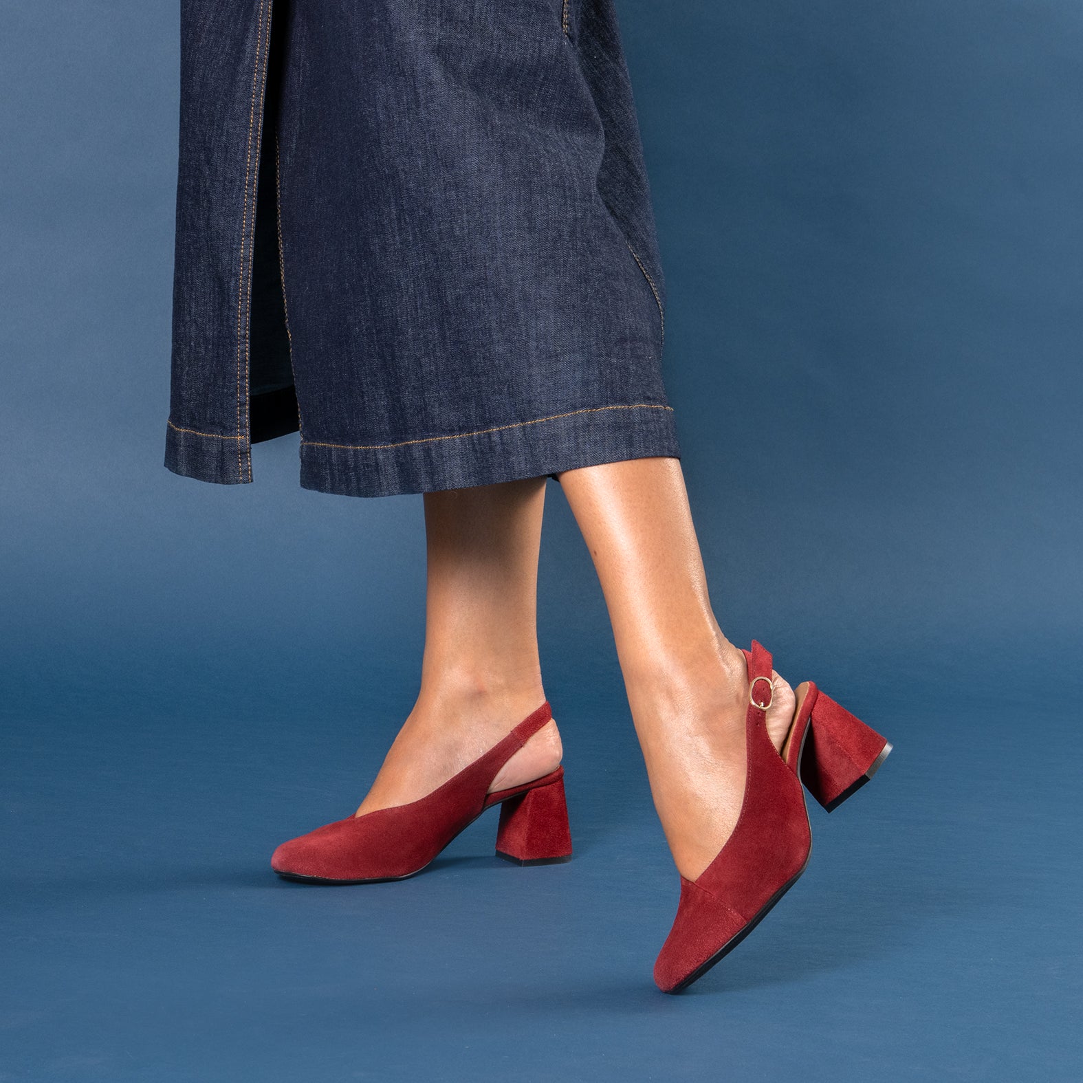 VEGA – Zapato de tacón ancho destalonado NEGRO