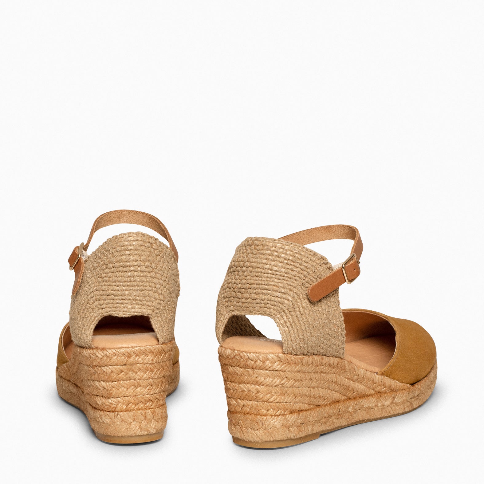 ALTEA – Espadrilles à talon compensé MARRON