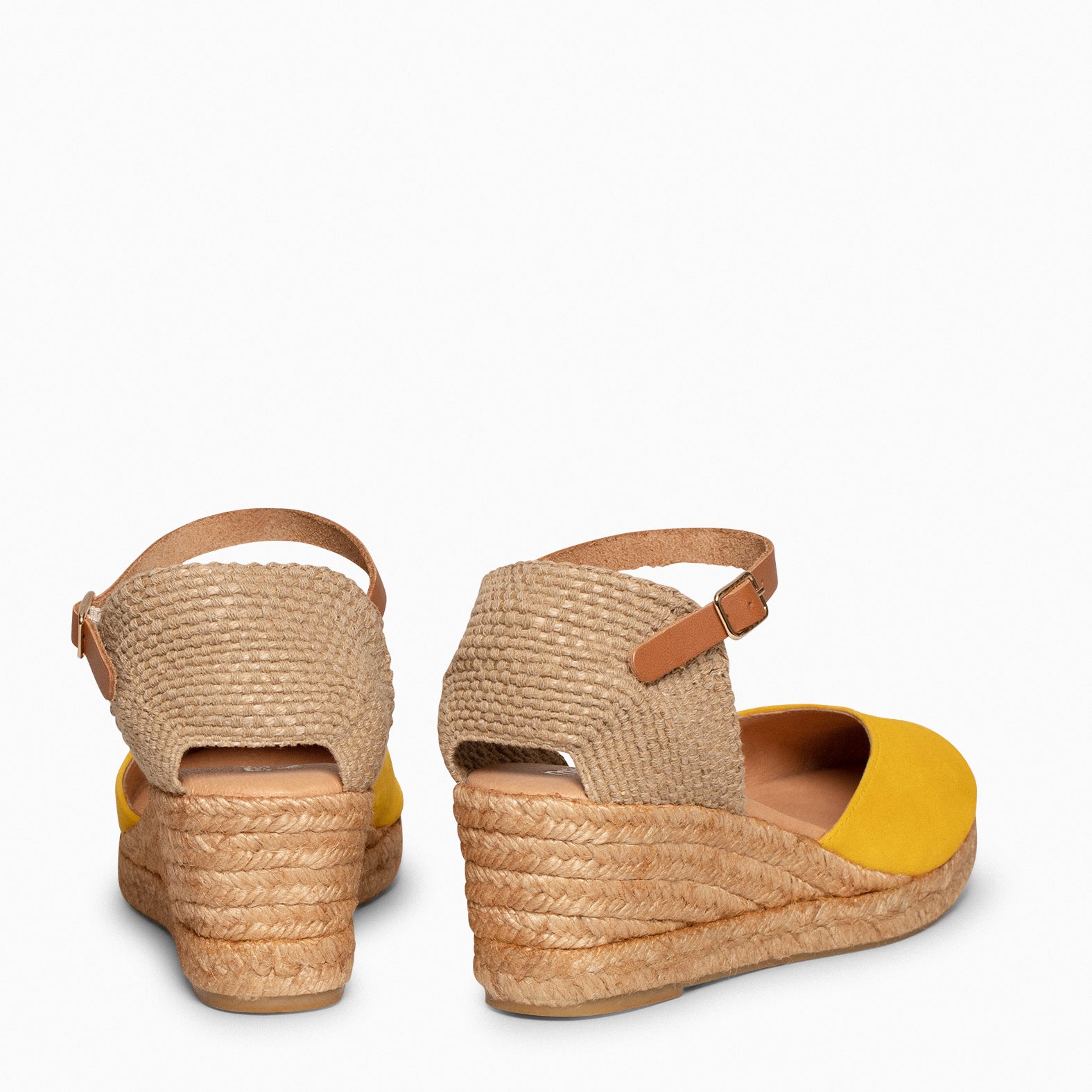 ALTEA – Espadrilles à talon compensé JAUNE