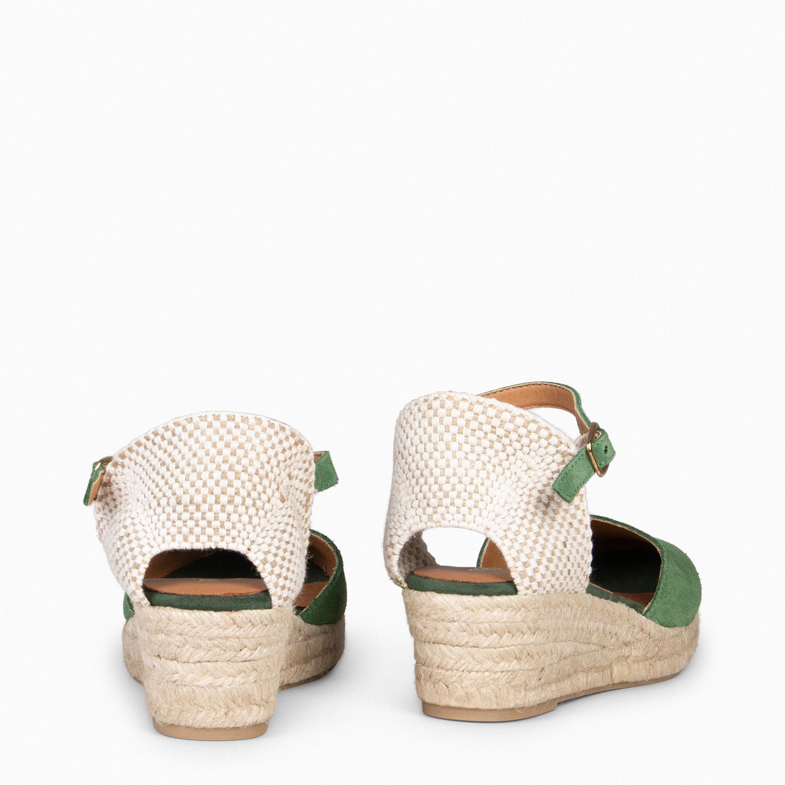 FORNELLS - GREEN WEDGE ESPADRILLES