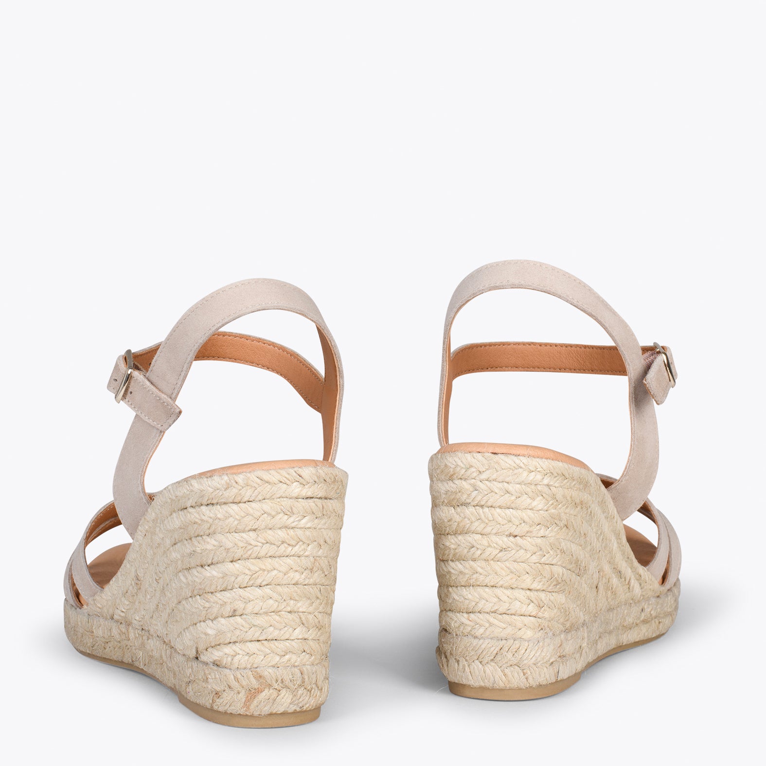 HOYAMBRE – TAUPE espadrilles with braided front