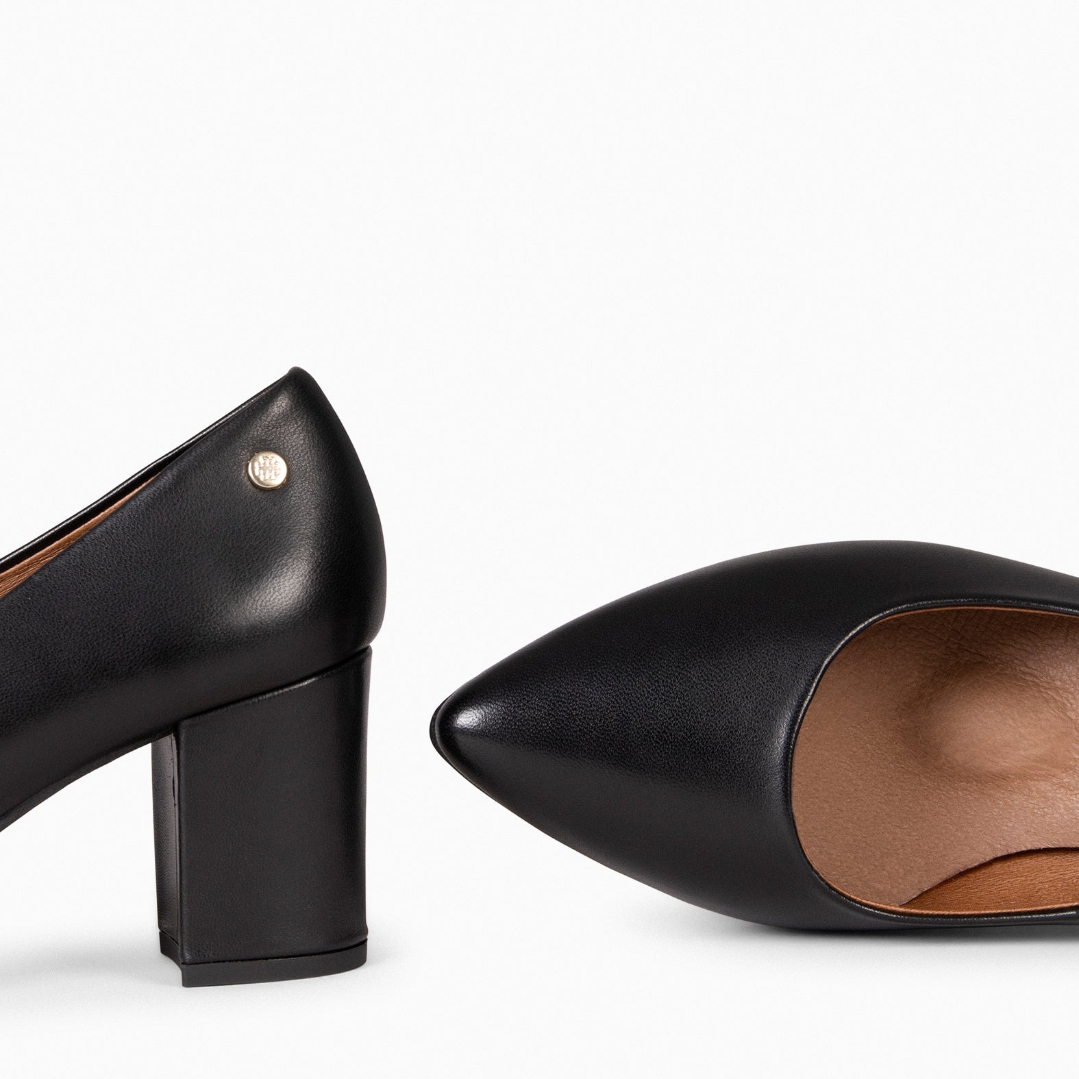 URBAN S SALON - BLACK nappa leather mid heel