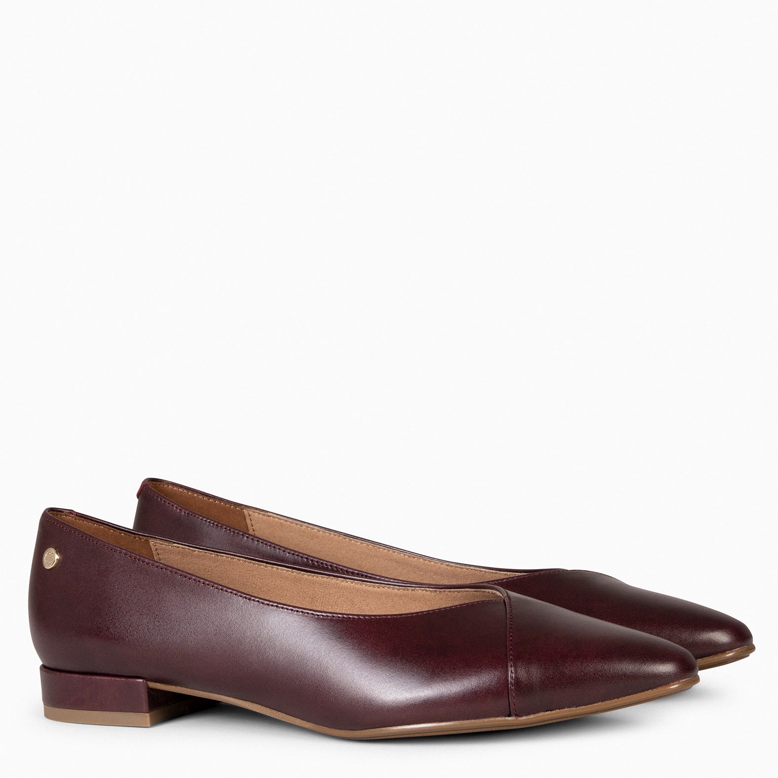 MARIE - Bailarinas tacón bajo BURDEOS