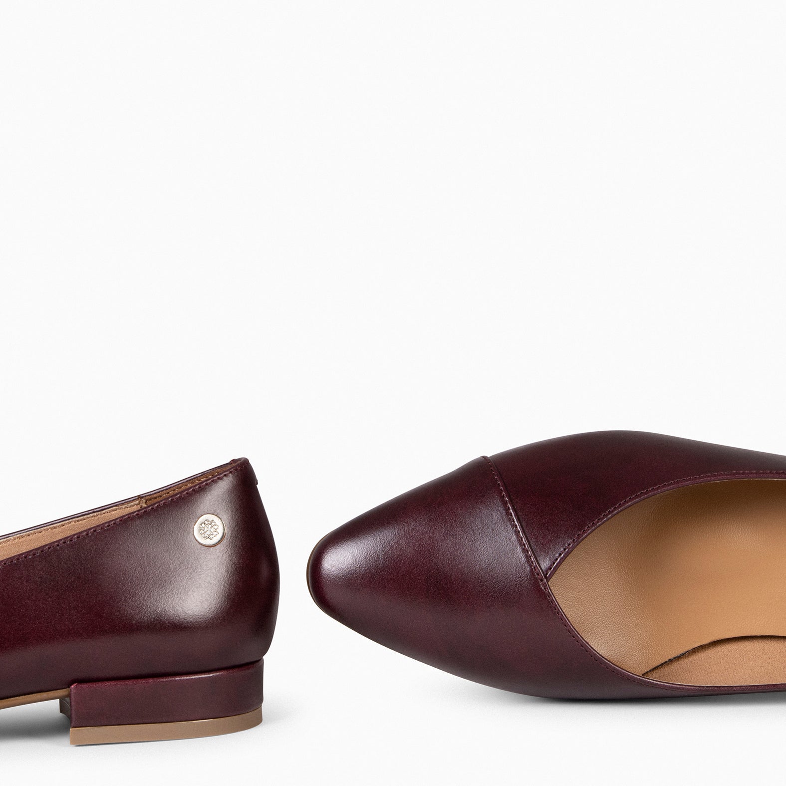 MARIE - Bailarinas tacón bajo BURDEOS