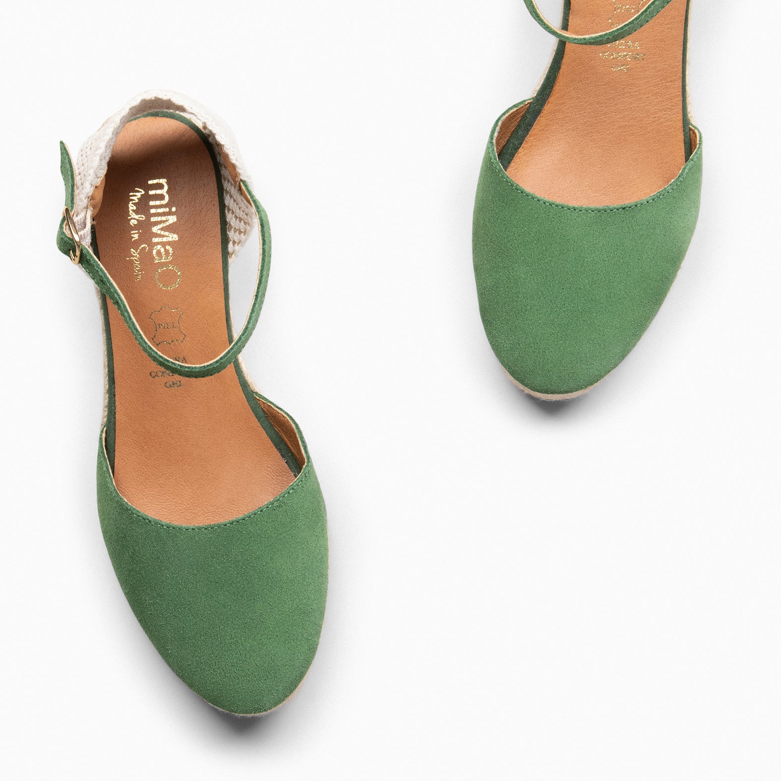 FORNELLS - GREEN WEDGE ESPADRILLES
