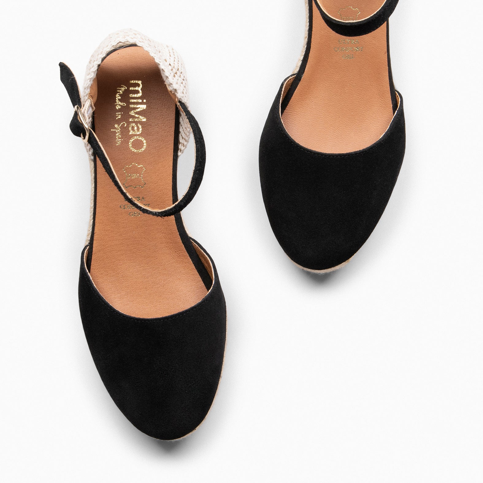 FORNELLS - BLACK WEDGE ESPADRILLES