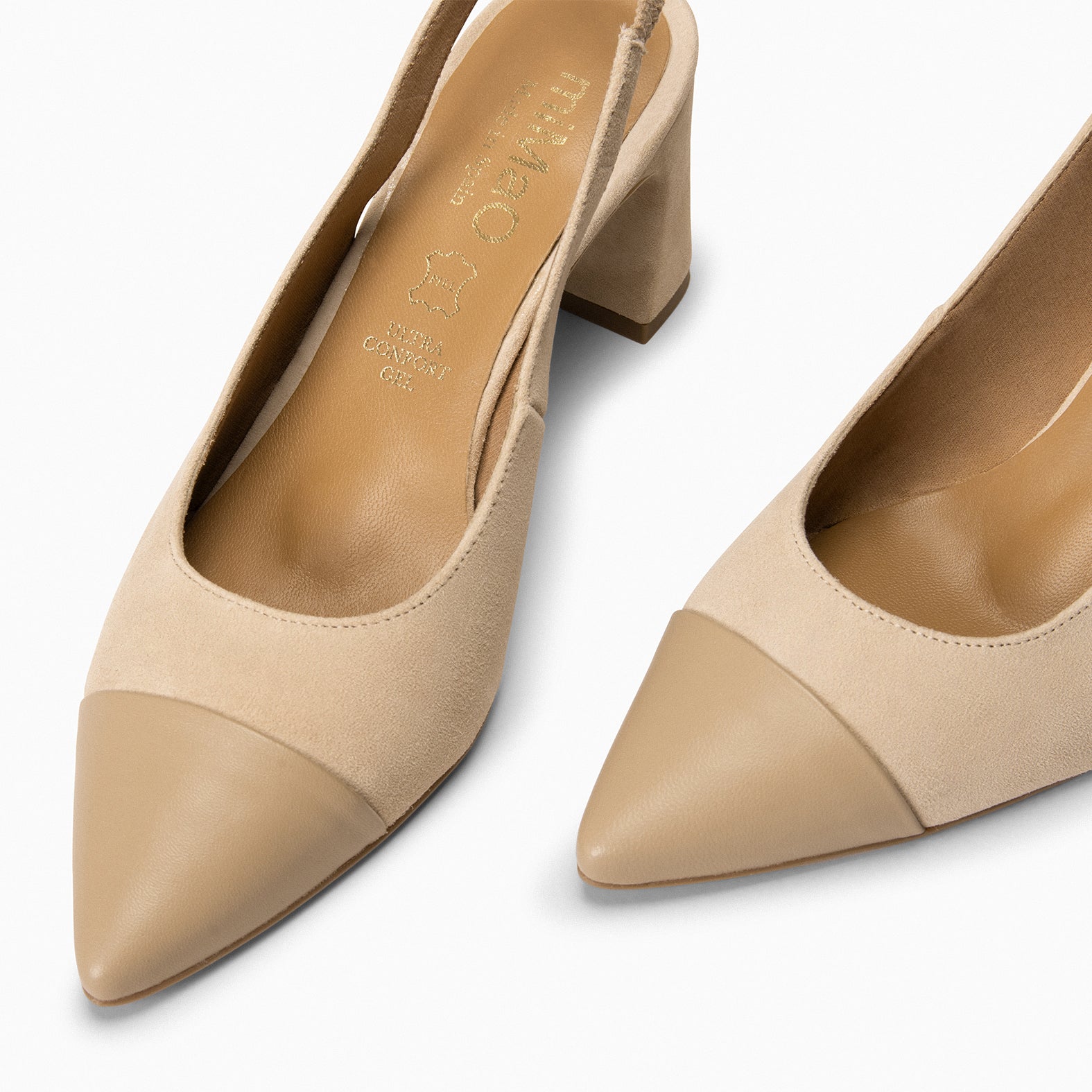 DIANA - BEIGE fine toe slingback