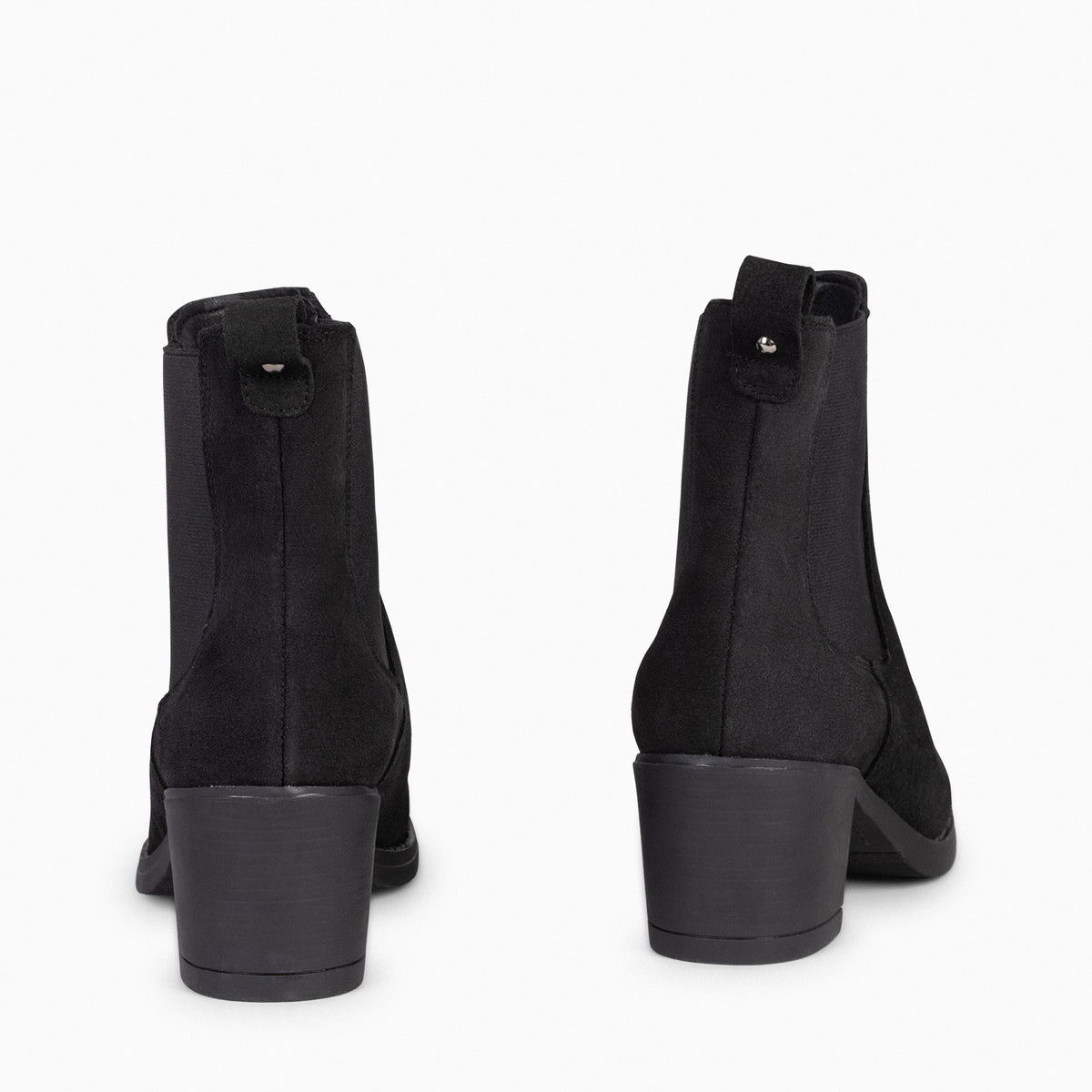 NEW CHELSEA - Botines de caña alta con tacón para mujer NEGRO