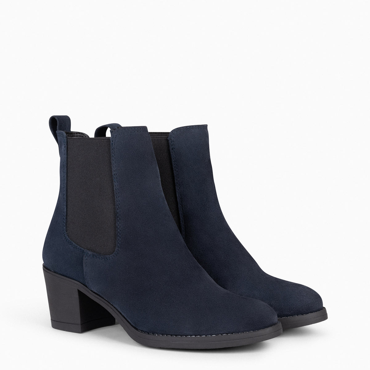 NEW CHELSEA - Botines de caña alta con tacón para mujer AZUL MARINO