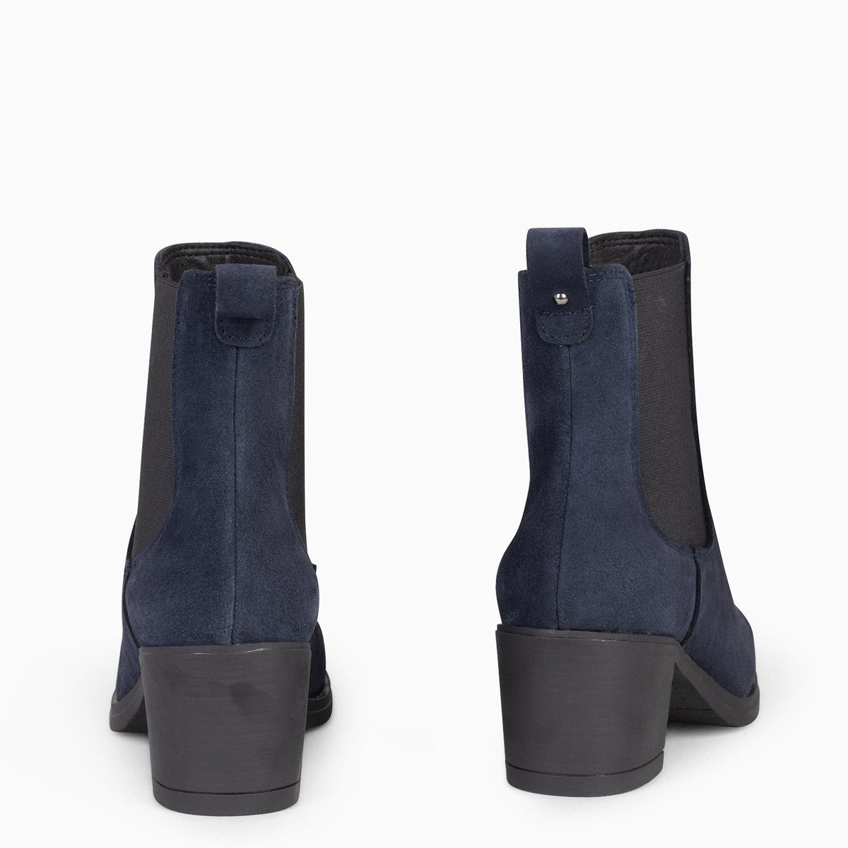 NEW CHELSEA - Botines de caña alta con tacón para mujer AZUL MARINO