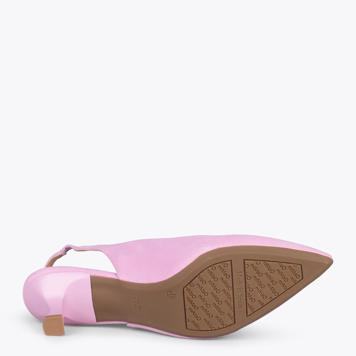 SLING-BACK KITTEN – LAVENDER low heel with bell shape