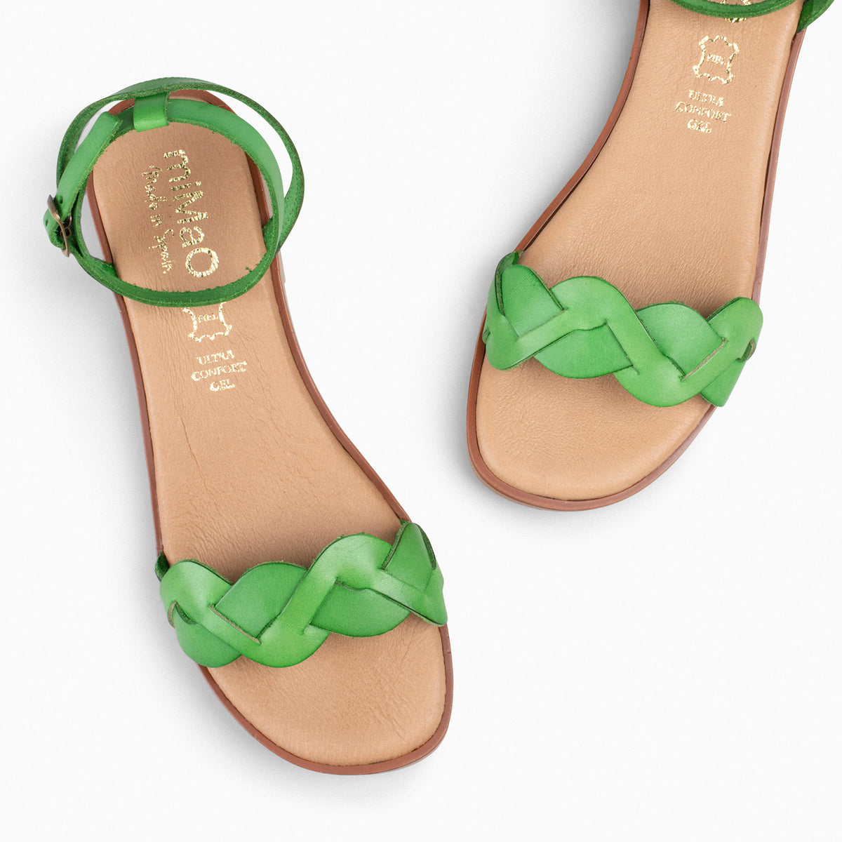 ARECA - Sandalias planas mujer VERDE