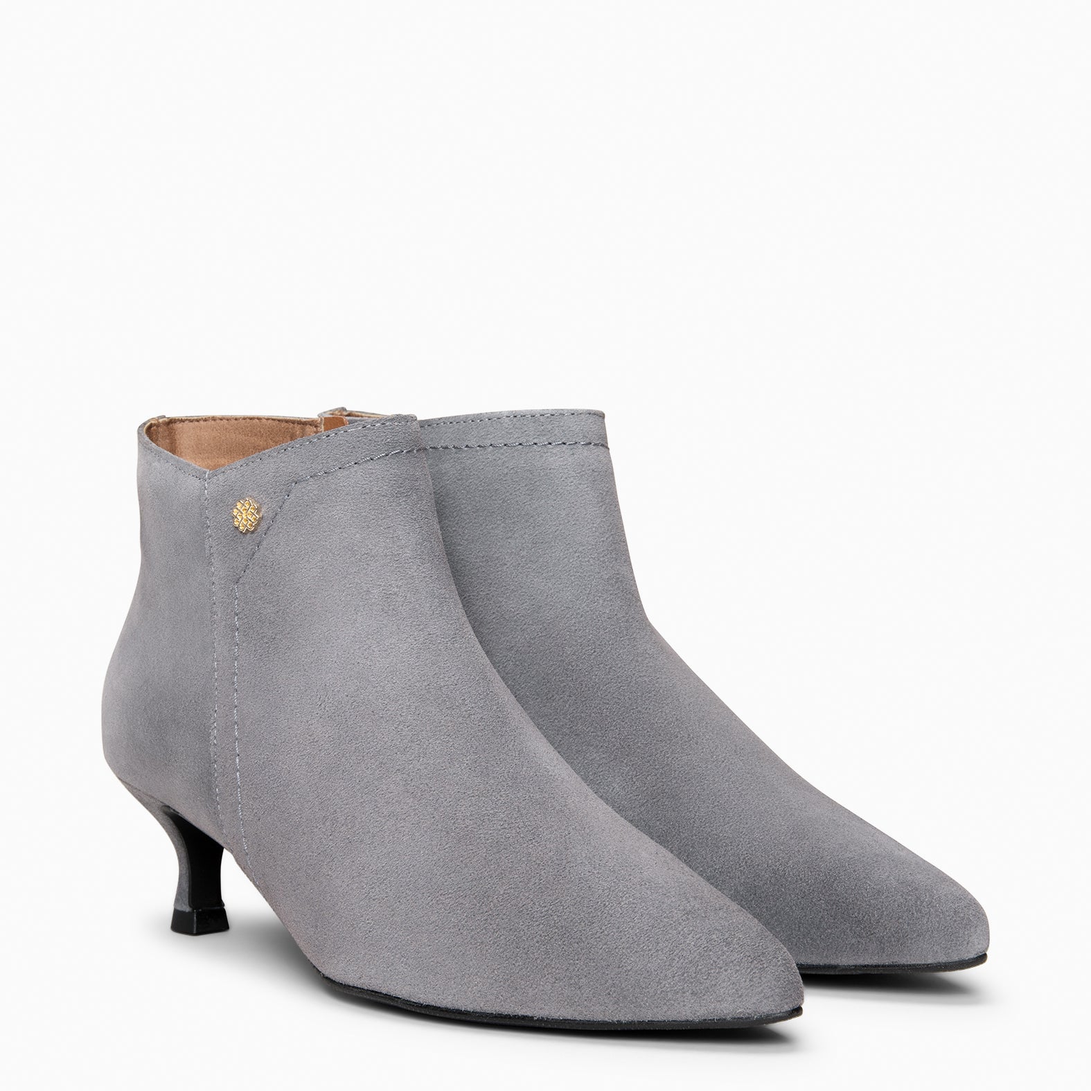 LORD – Botines tacón bajo GRIS