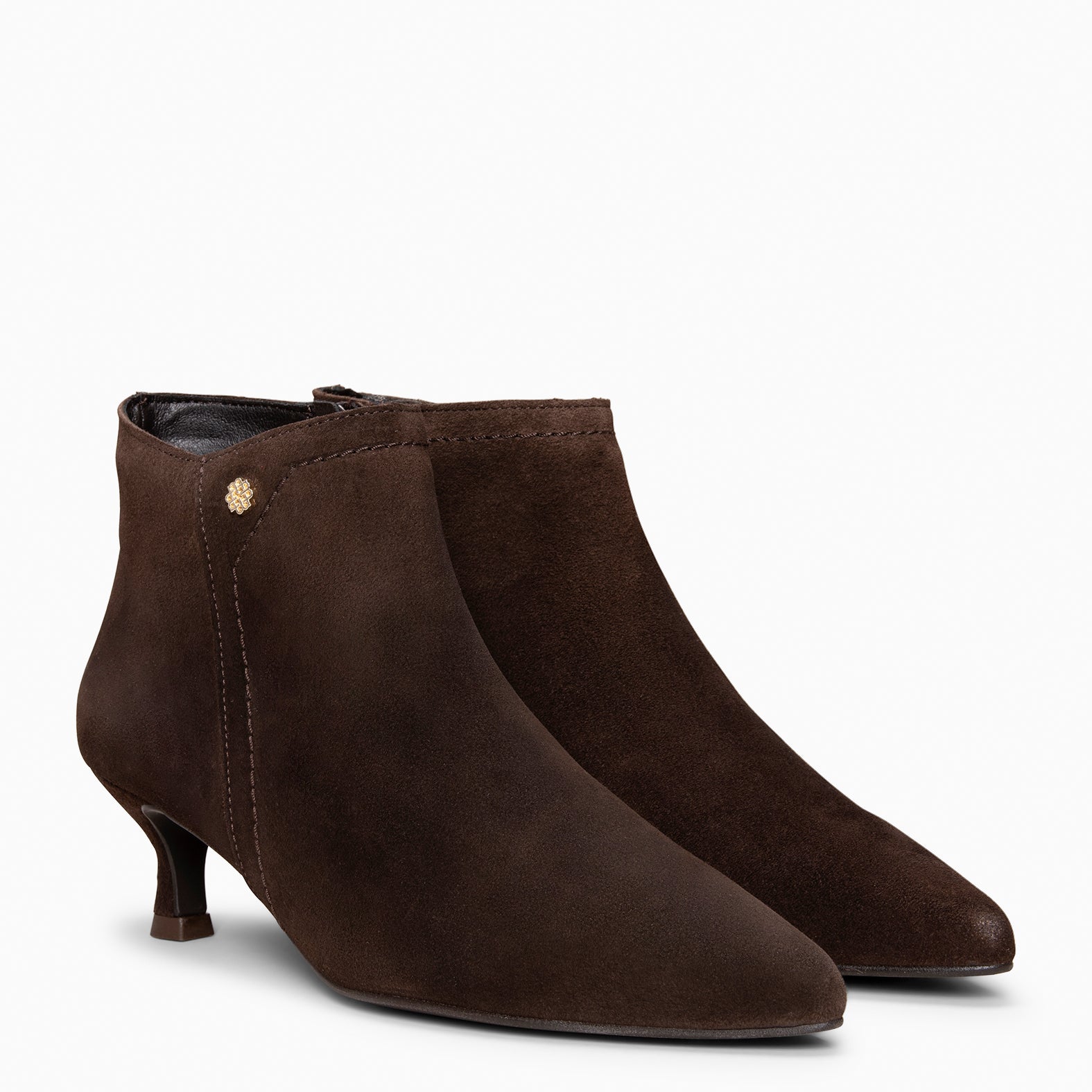 LORD – Botines tacón bajo MARRON