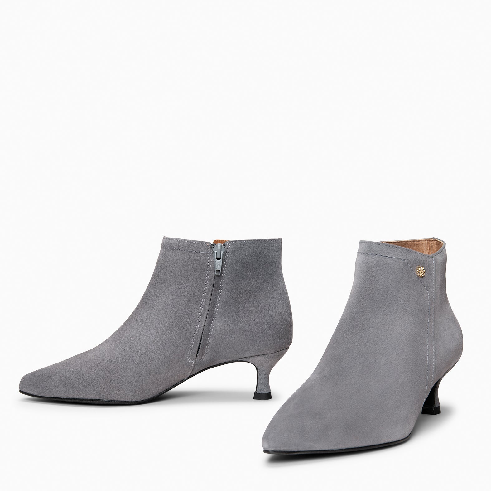 LORD – GREY Low heel booties