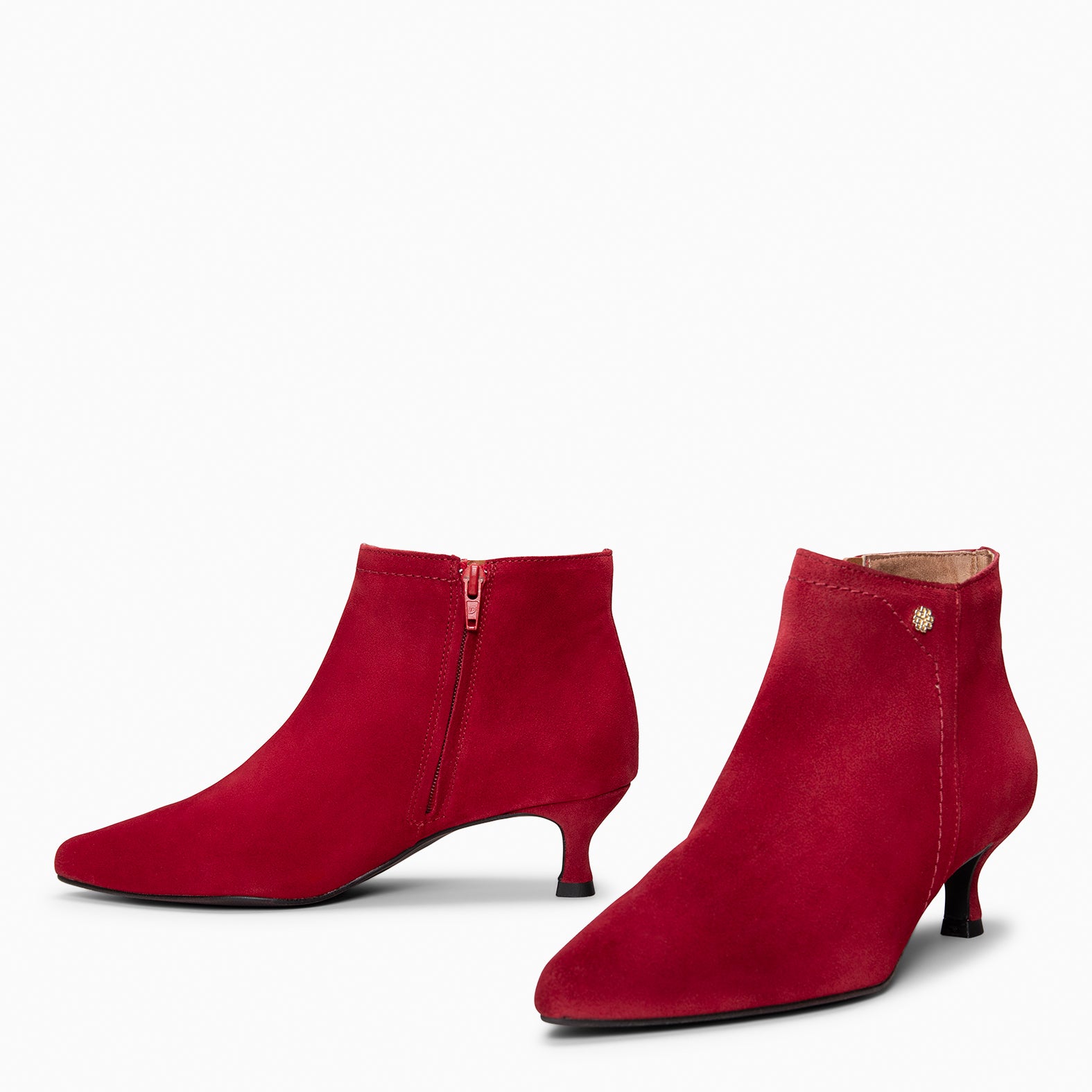 LORD – RED Low heel booties