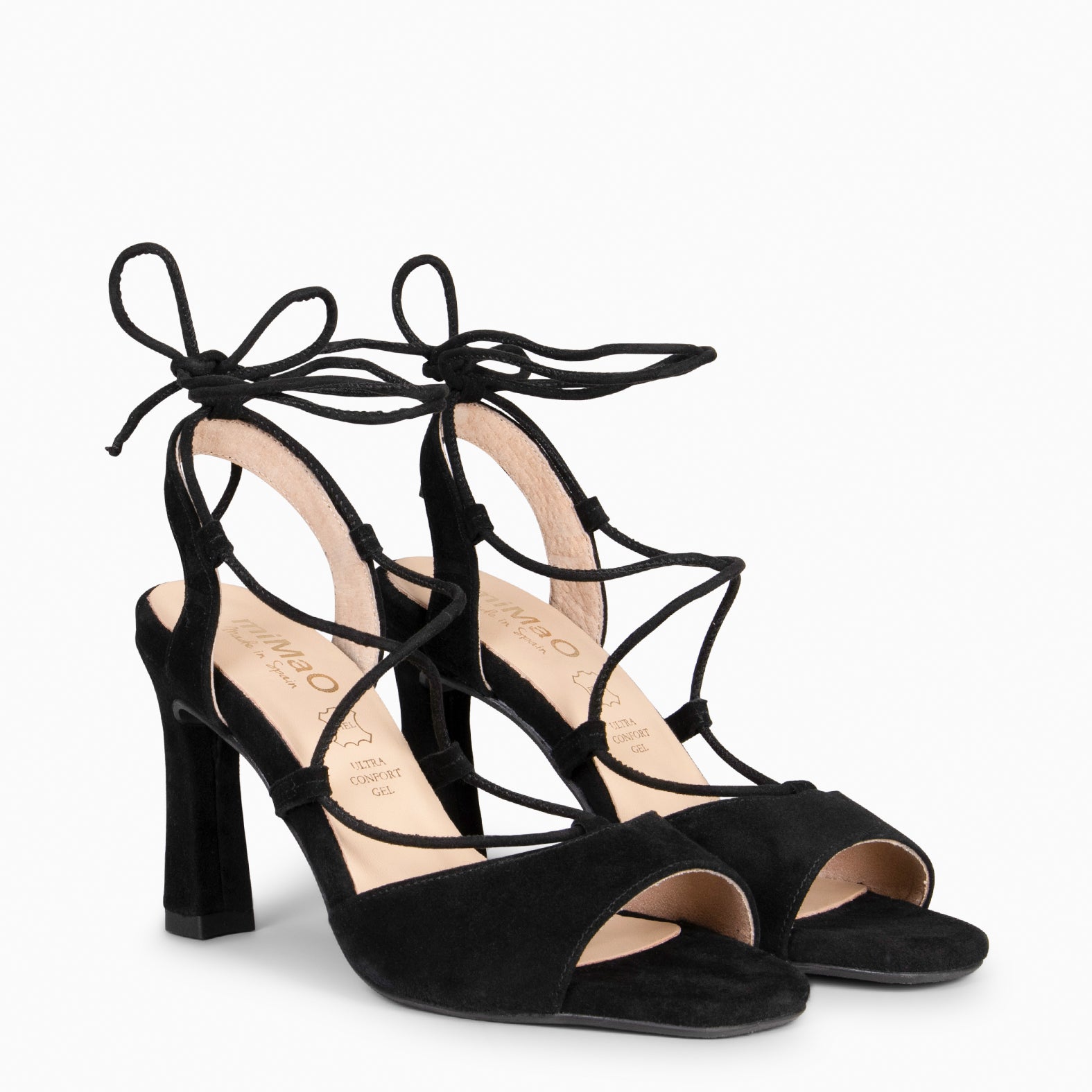 MÓNICA - SANDALIAS ELEGANTES DE TACÓN NEGRO