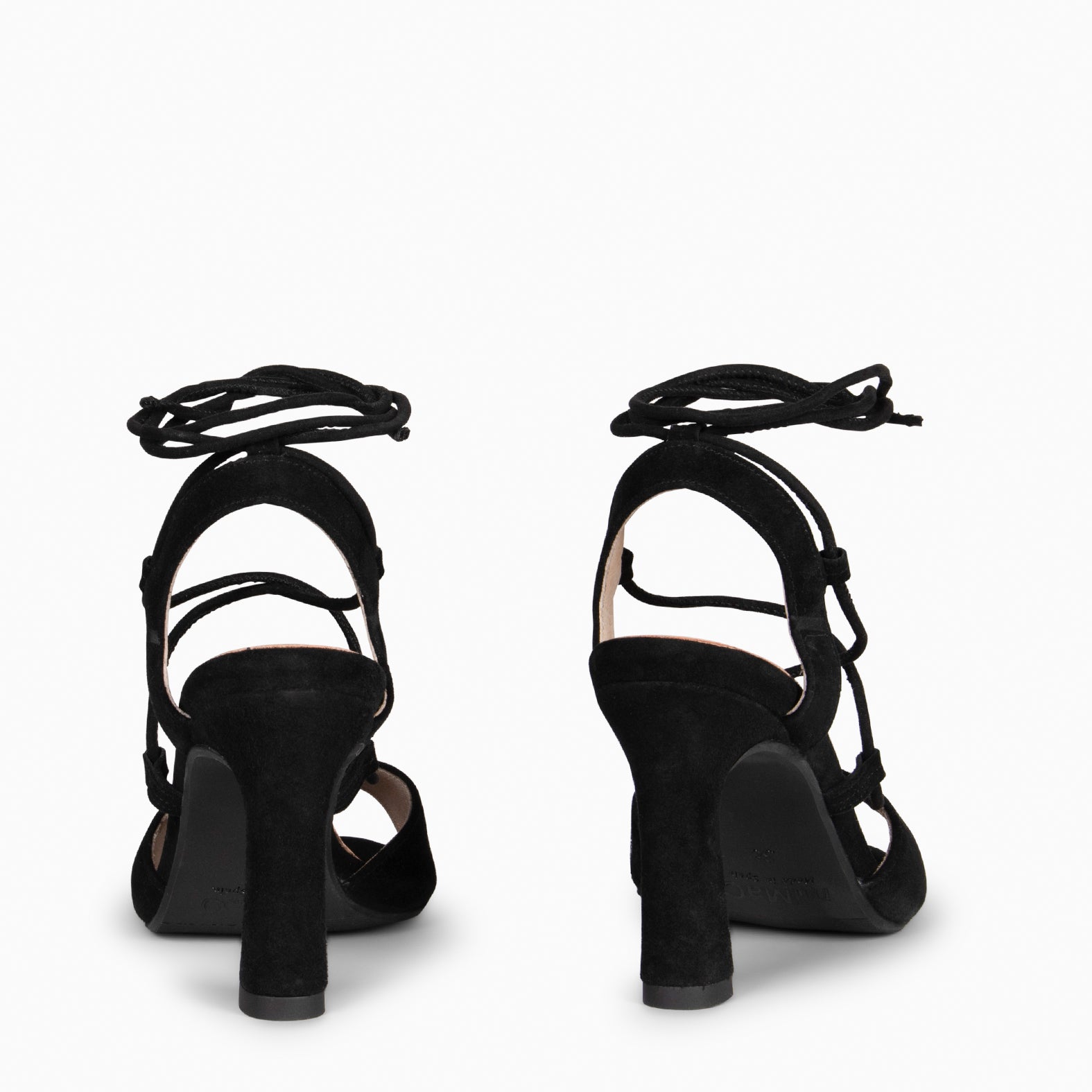 MÓNICA - BLACK ELEGANT HEELED SANDALS