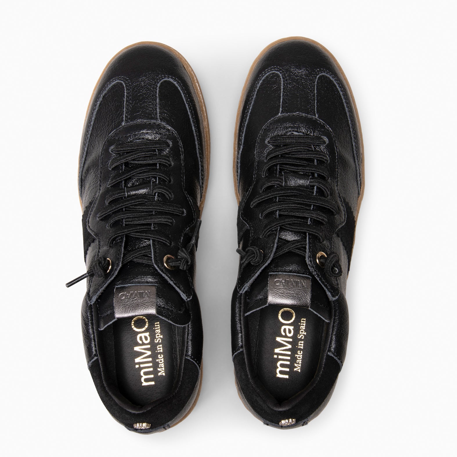 STÜDIO 01 - PATENT BLACK Suede sneakers