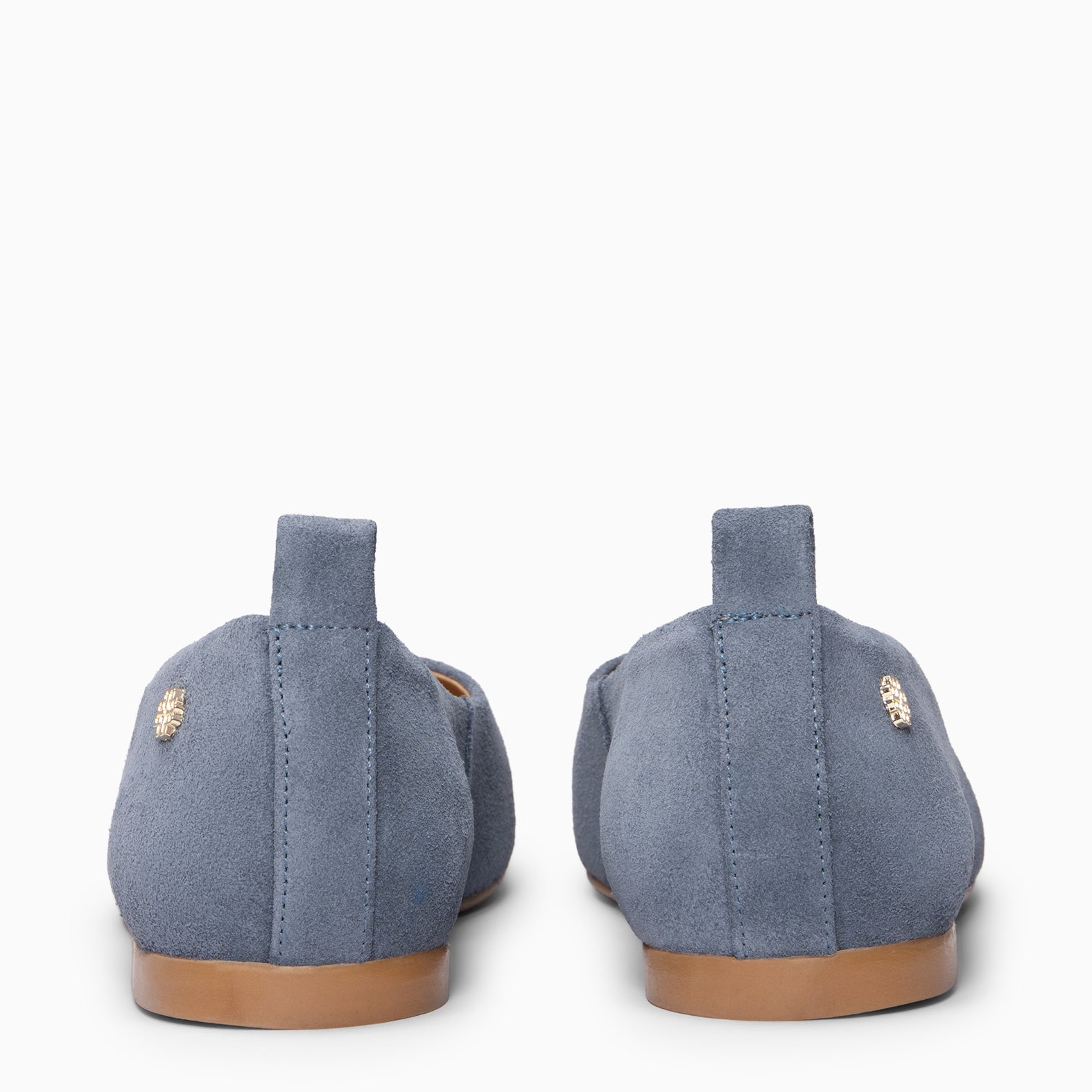 CLAUDIA - Bailarinas de ante con tacón bajo JEANS