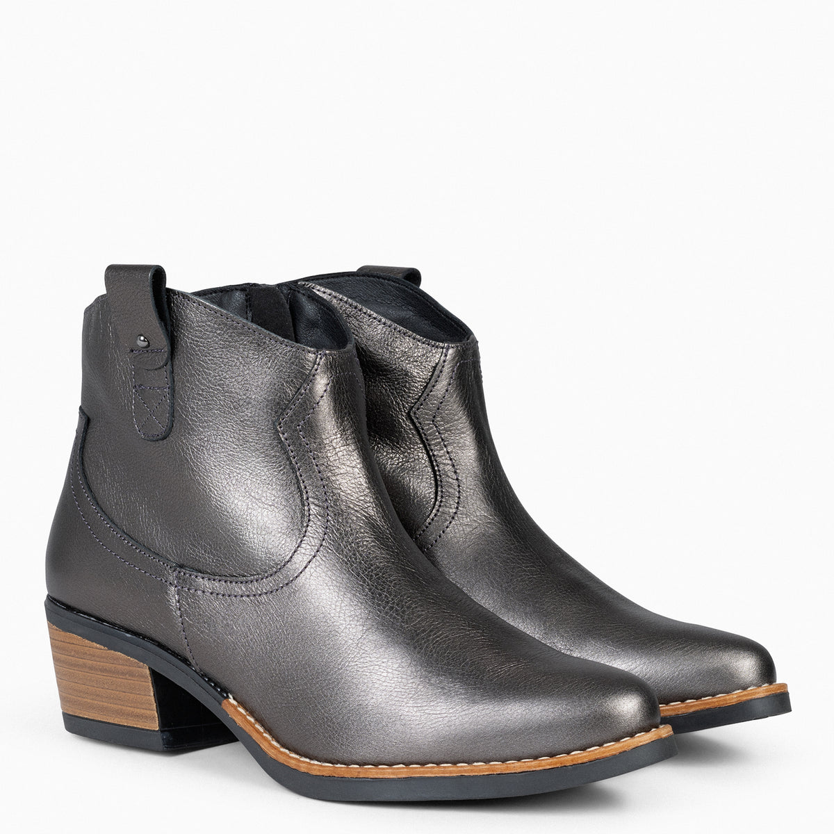 LUISIANA - Botín estilo cowboy PLOMO