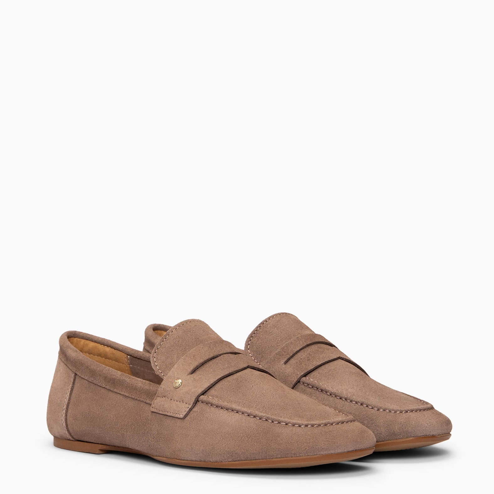 TIERRA - Mocasines de ante Baresoft TAUPE