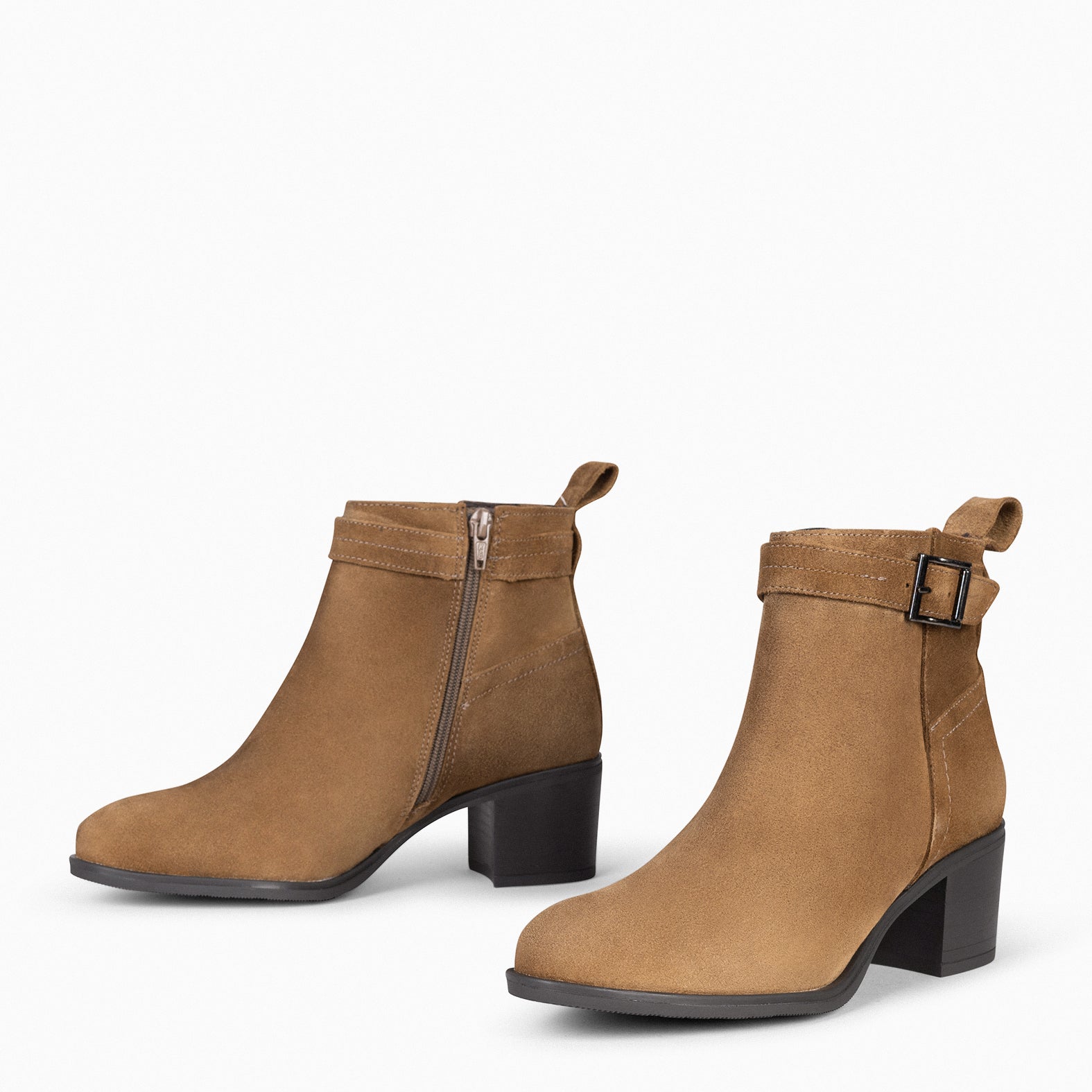 SEATTLE - Botines serraje mujer en color CAMEL - miMaO ®